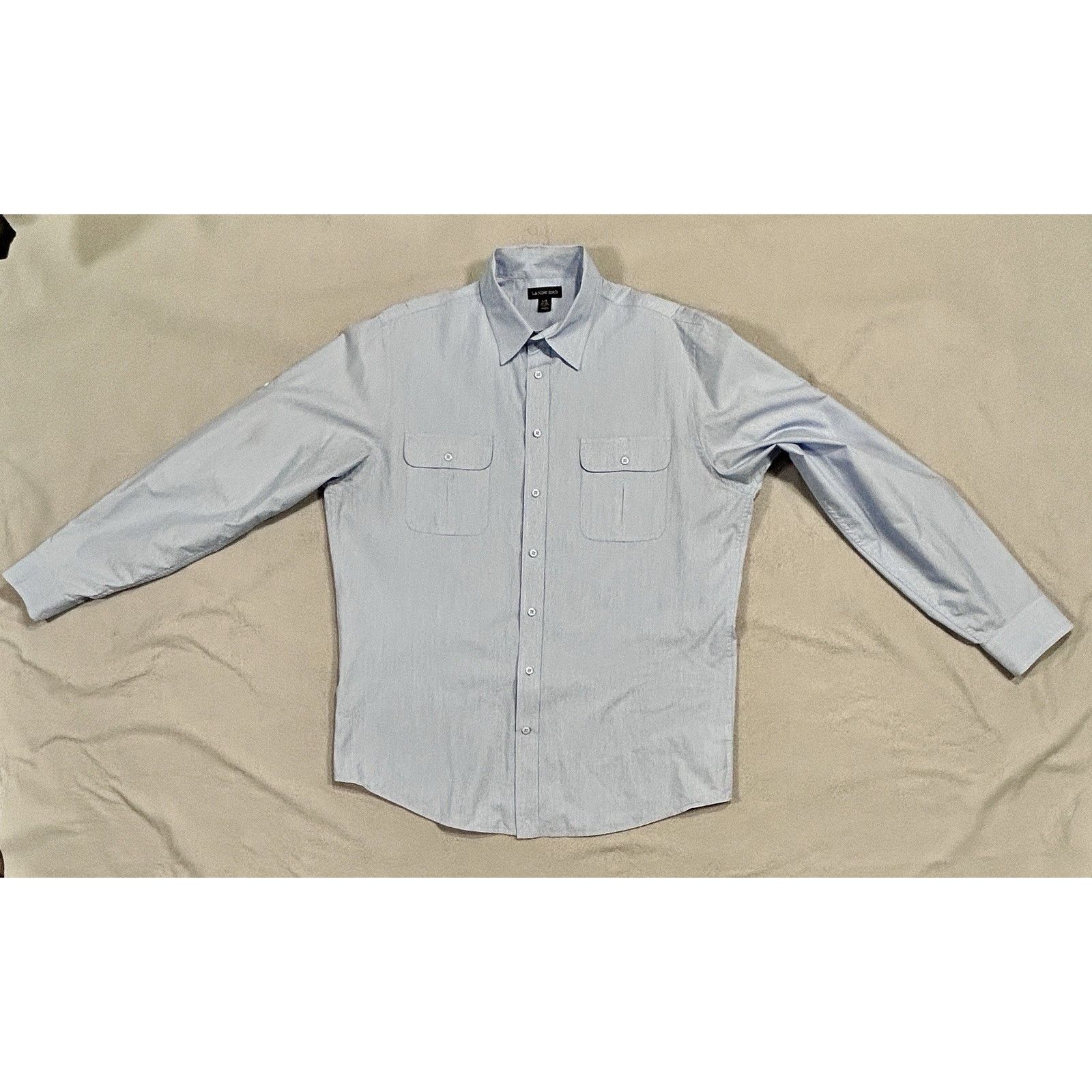 Lands' End Land's End Traditional Fit Men Large Double Chest Pockets Size US L / EU 52-54 / 3 - 3 Thumbnail