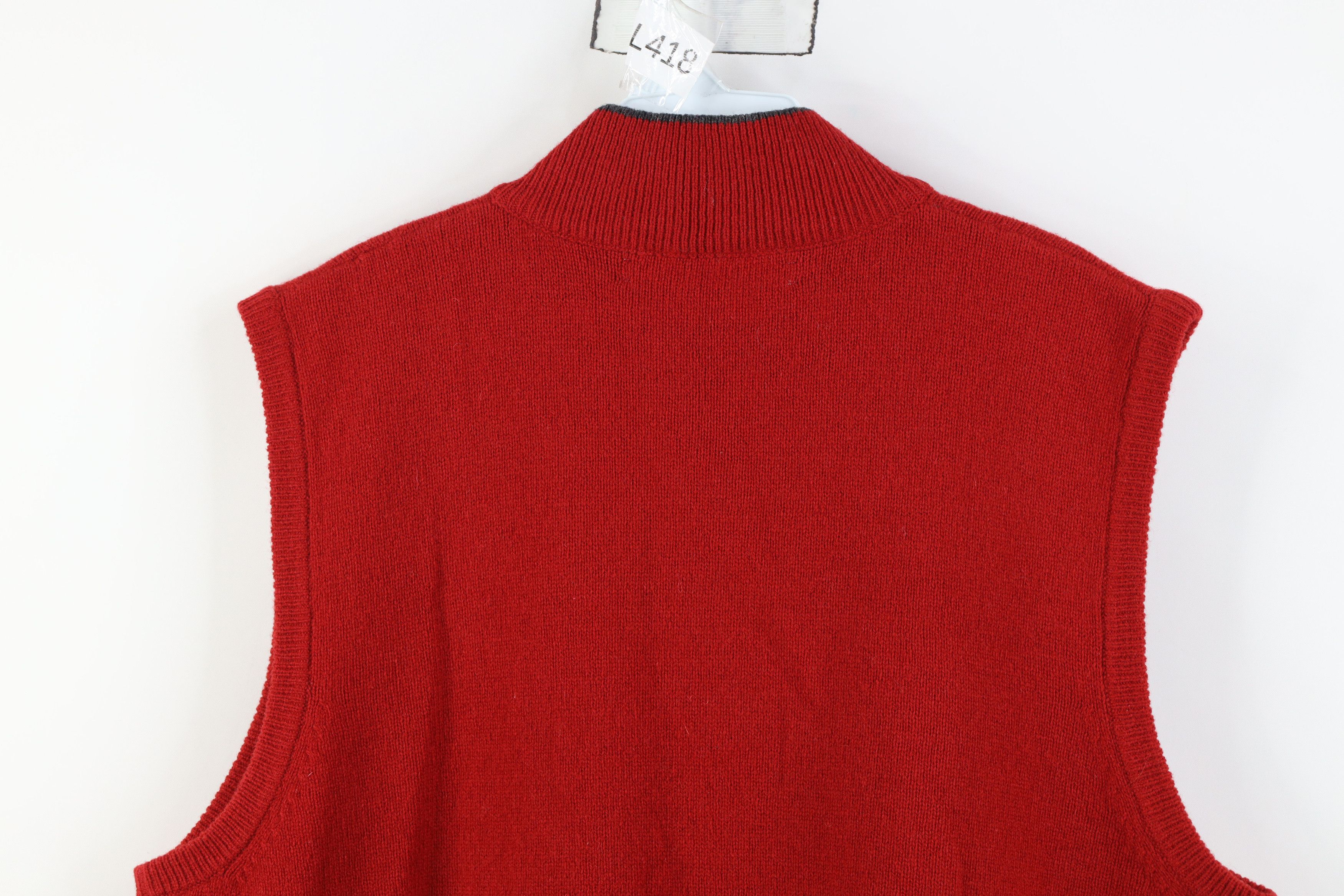 Woolrich Woolen Mills Vintage Woolrich Nature Deer Wool Knit Zip Sweater Vest Red Size XL / US 12-14 / IT 48-50 - 12 Thumbnail