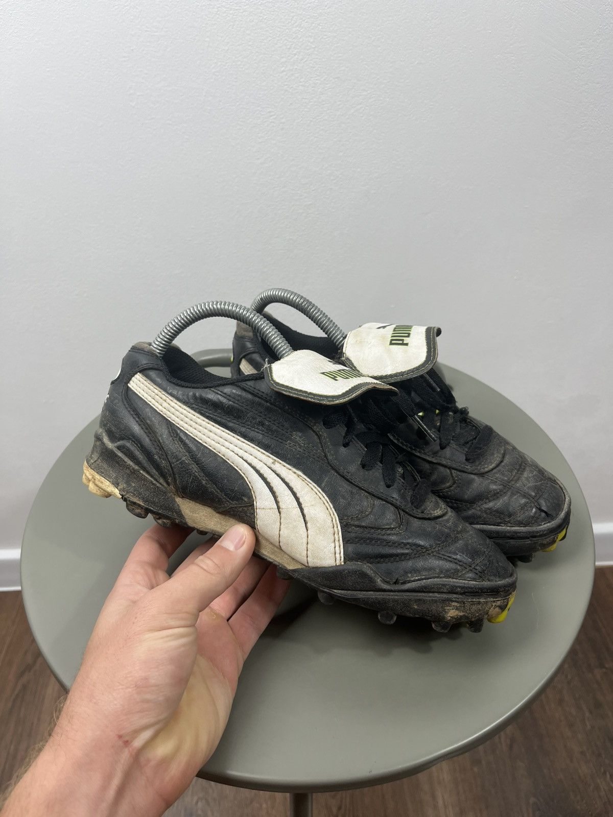 Puma Puma King Classic Vintage Black White Soccer Cleats Size 40 Size US 7.5 / EU 40-41 - 3 Thumbnail