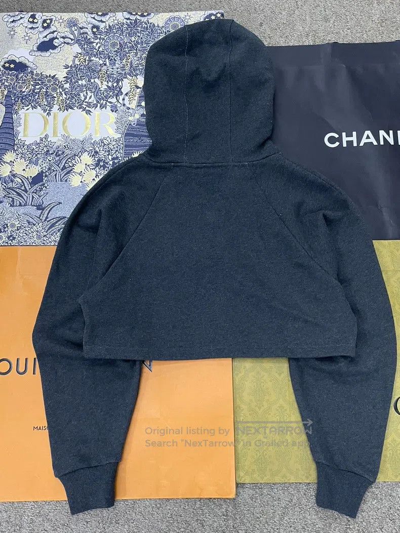 Loewe Loewe Black and Grey Leather Logo Hoodie Size S / US 4 / IT 40 - 2 Thumbnail