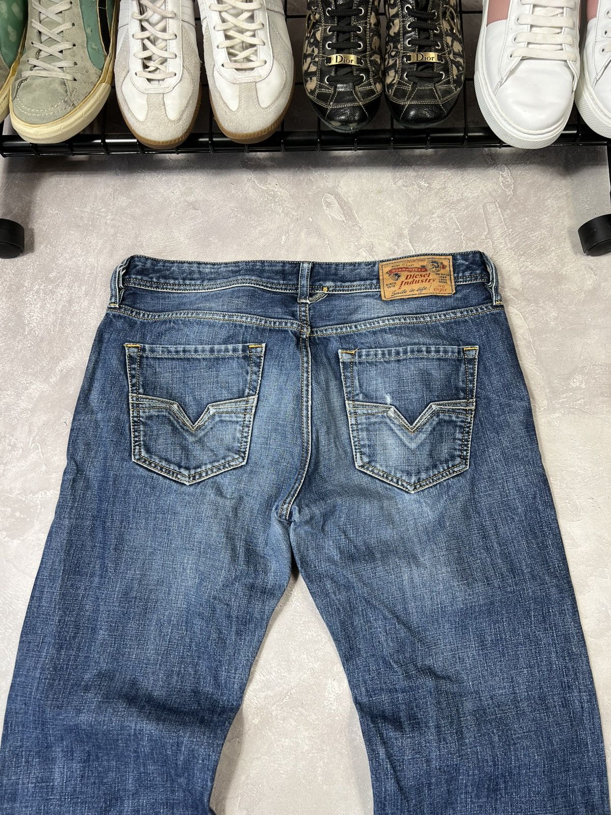 Diesel Vintage Diesel Baggy Y2k Distressed Fade Pants Size US 33 - 2 Thumbnail