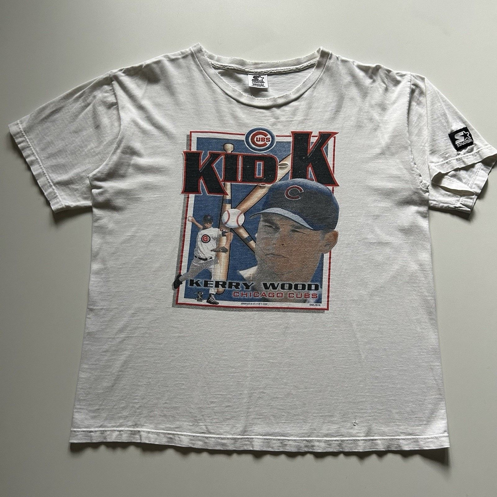 MLB Vintage 90s Starter Chicago Cubs Shirt Medium MLB Kerry Wood Size US M / EU 48-50 / 2 - 1 Thumbnail