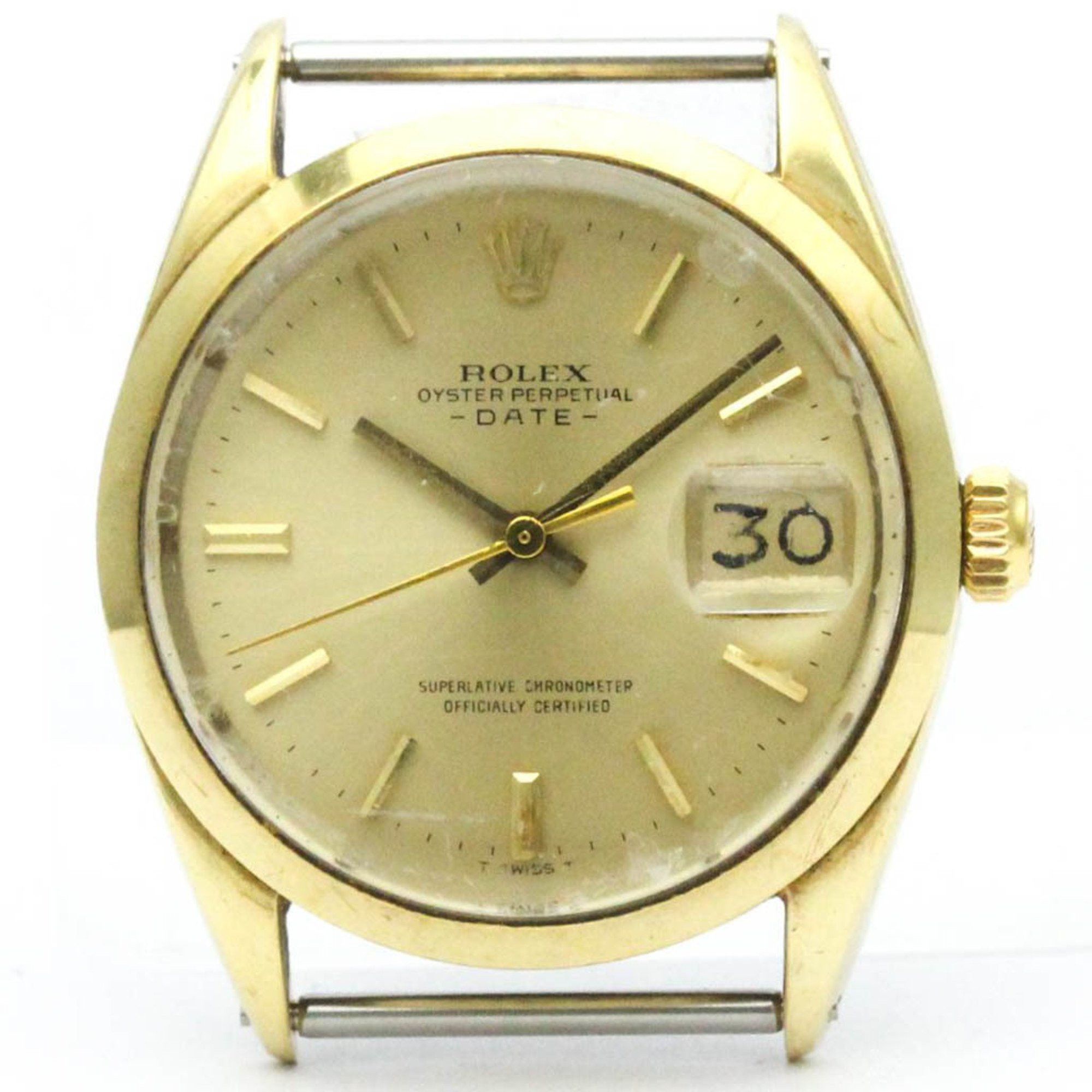 Rolex Vintage ROLEX Oyster Perpetual Date Gold Plated Watch 1550 Head Only BF581473 Size ONE SIZE - 1 Thumbnail