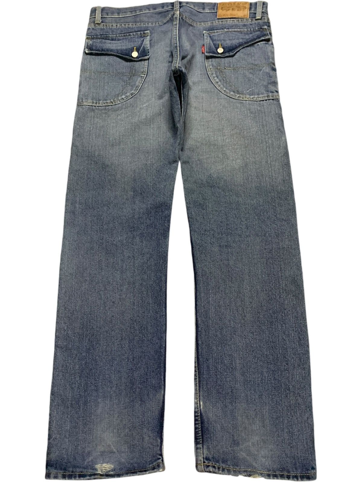 Japanese Brand Vintage Japanese Brand Blue Wash Selvedge Loose Jeans Size US 36 / EU 52 - 2 Thumbnail