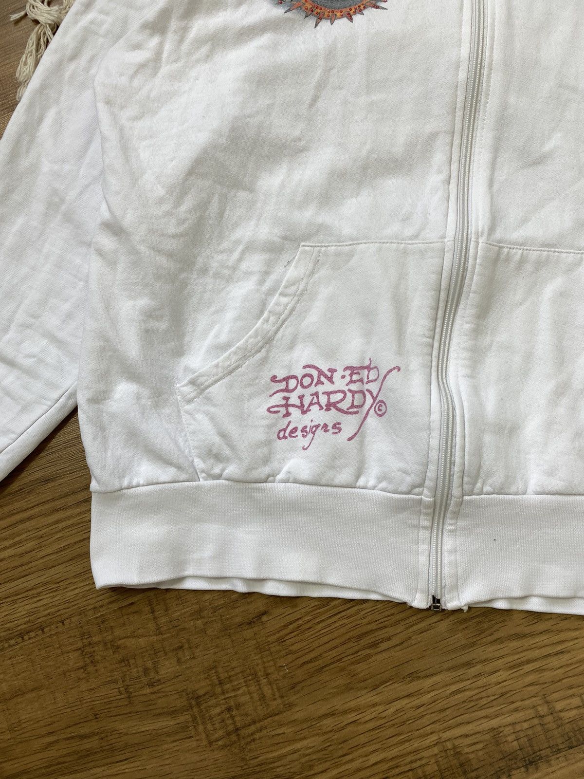 Ed Hardy VINTAGE ED HARDY PUG LOGO 2000s ZIP UP HOODIE Size L / US 10 / IT 46 - 8 Thumbnail