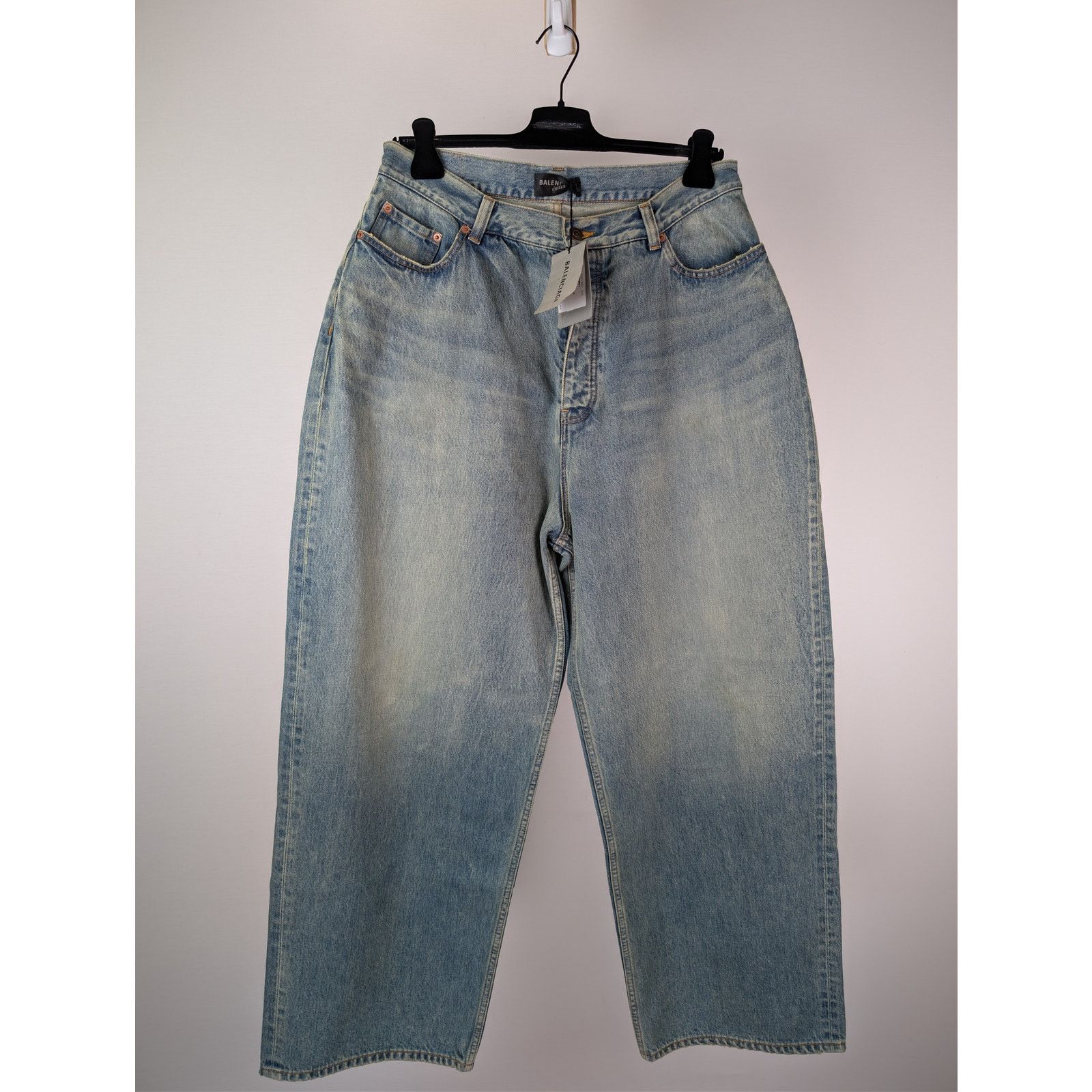 Balenciaga o1rshd1 Organic Japanese Denim Jeans in True Blue Size US 34 / EU 50 - 8 Thumbnail