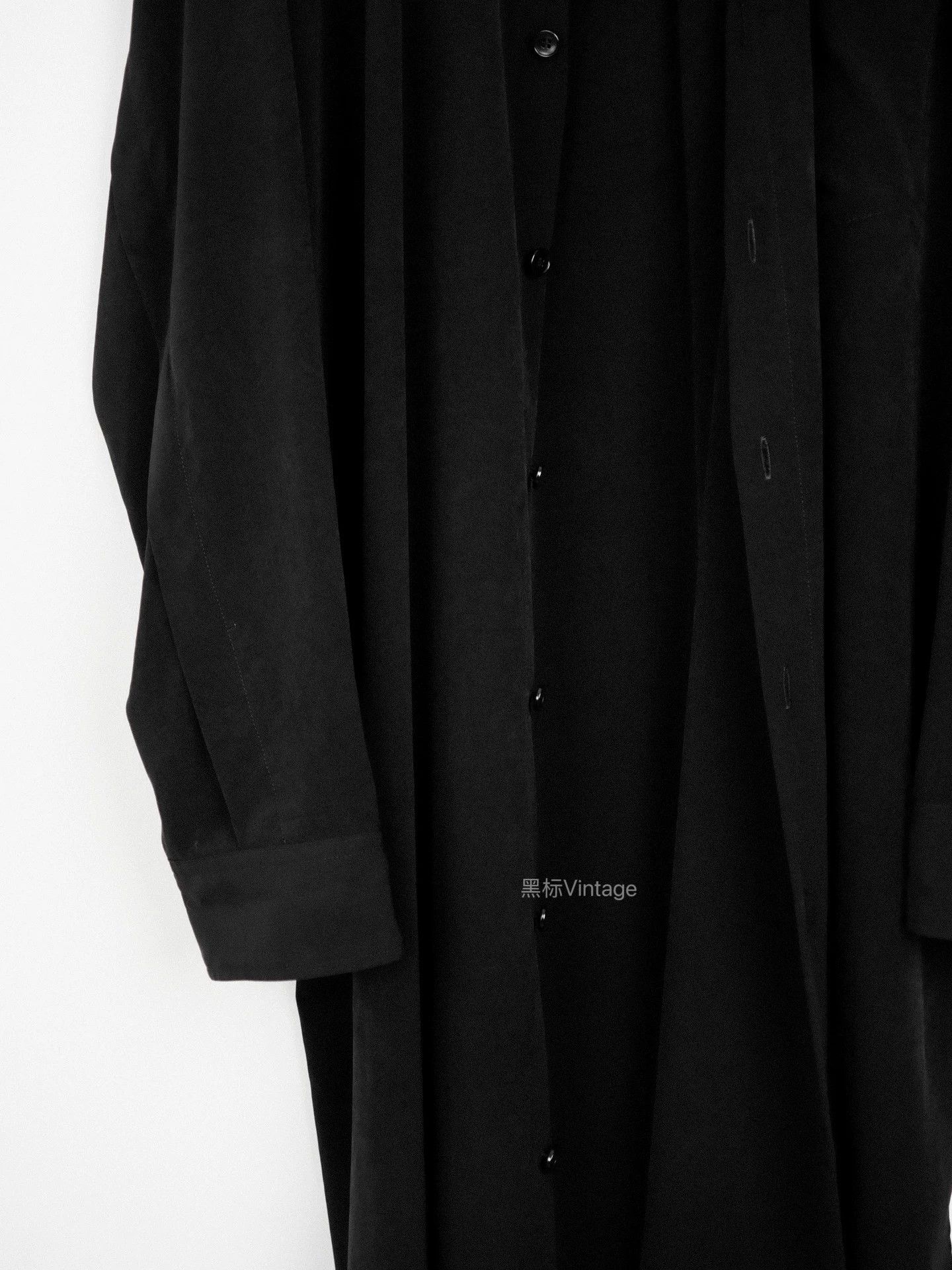 Yohji Yamamoto Yohji Yamamoto 19AW Vtg Triacetate Long Shirt Unisex 9/10 Size US L / EU 52-54 / 3 - 3 Thumbnail