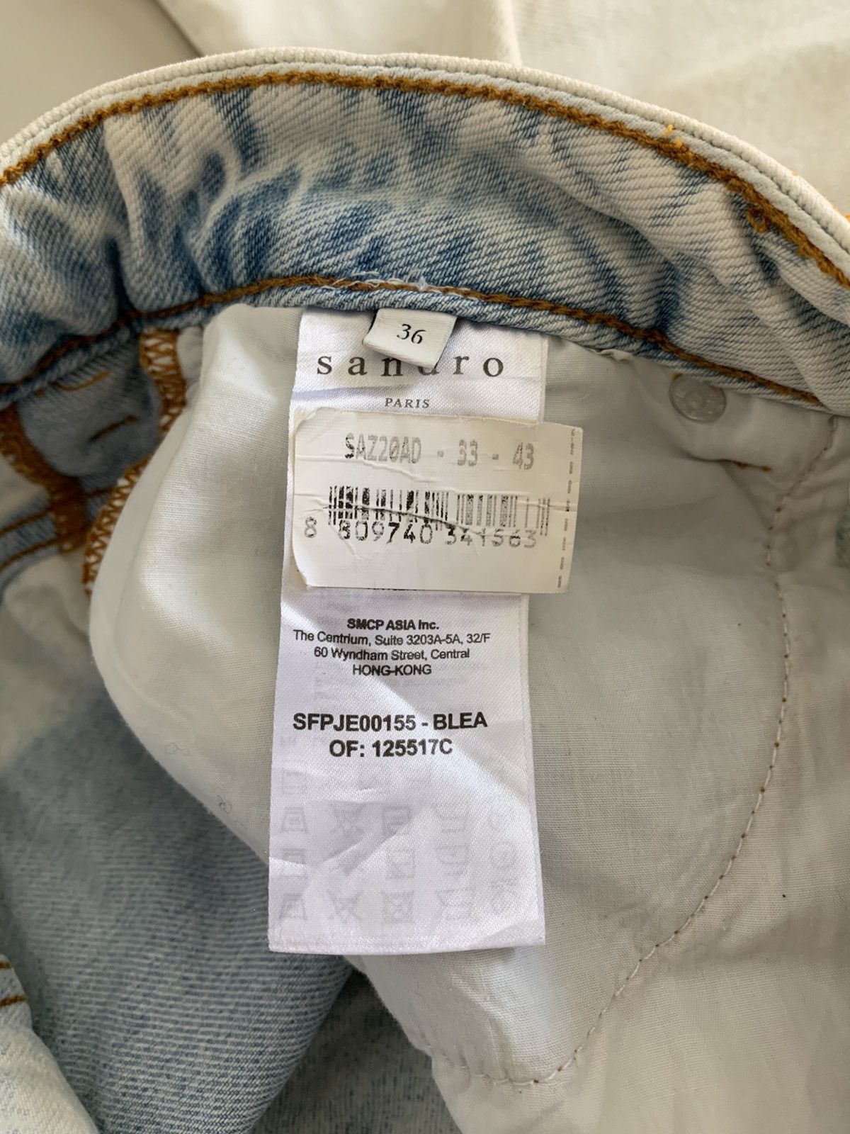 Sandro Sandro Paris Abelia Snow High Waist Jeans Size 25" / US 0 / IT 36 - 5 Thumbnail