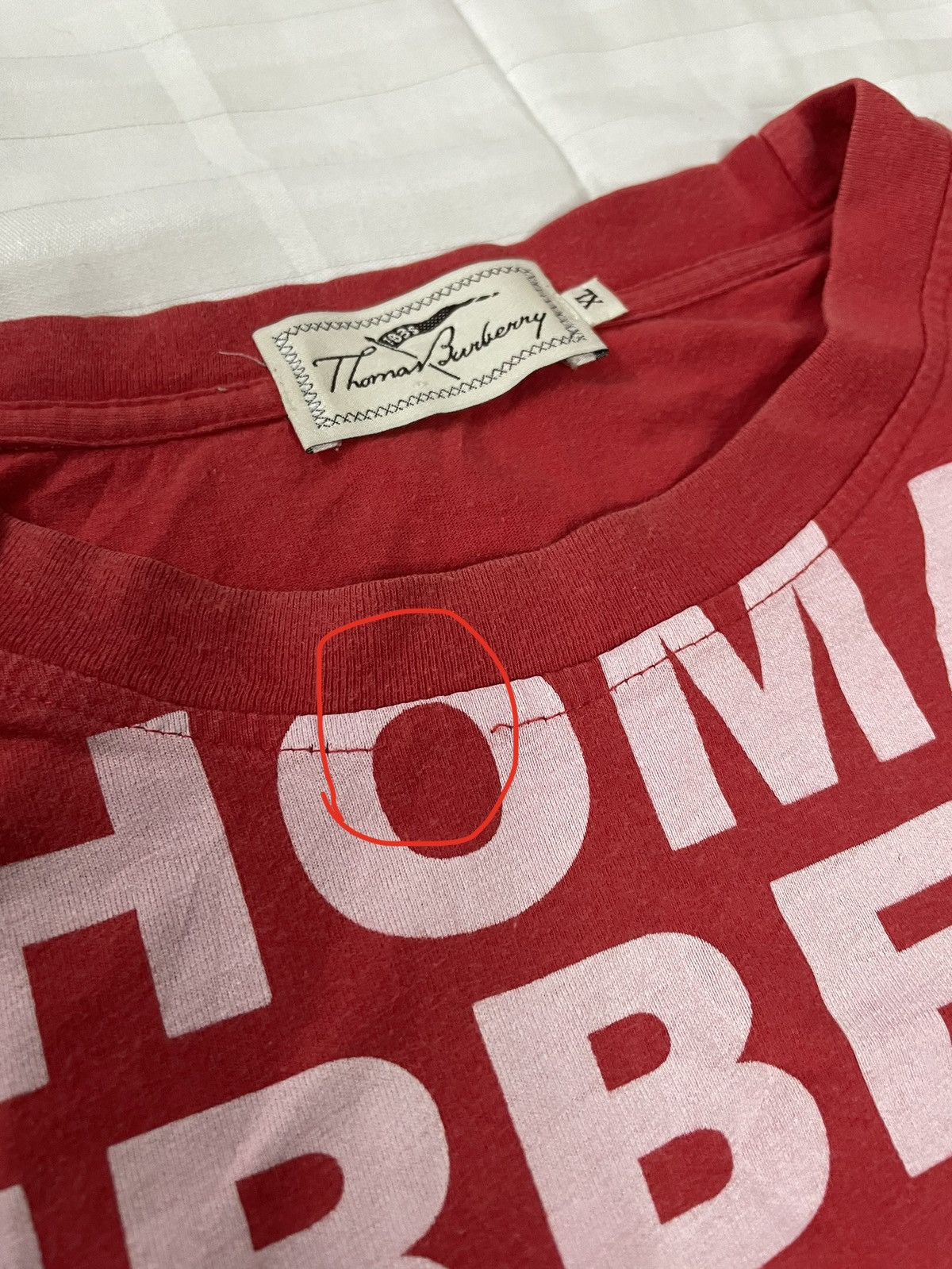 Burberry Vintage Rare Thomas Burberry Big Logo T-shirt Size US XL / EU 56 / 4 - 12 Thumbnail
