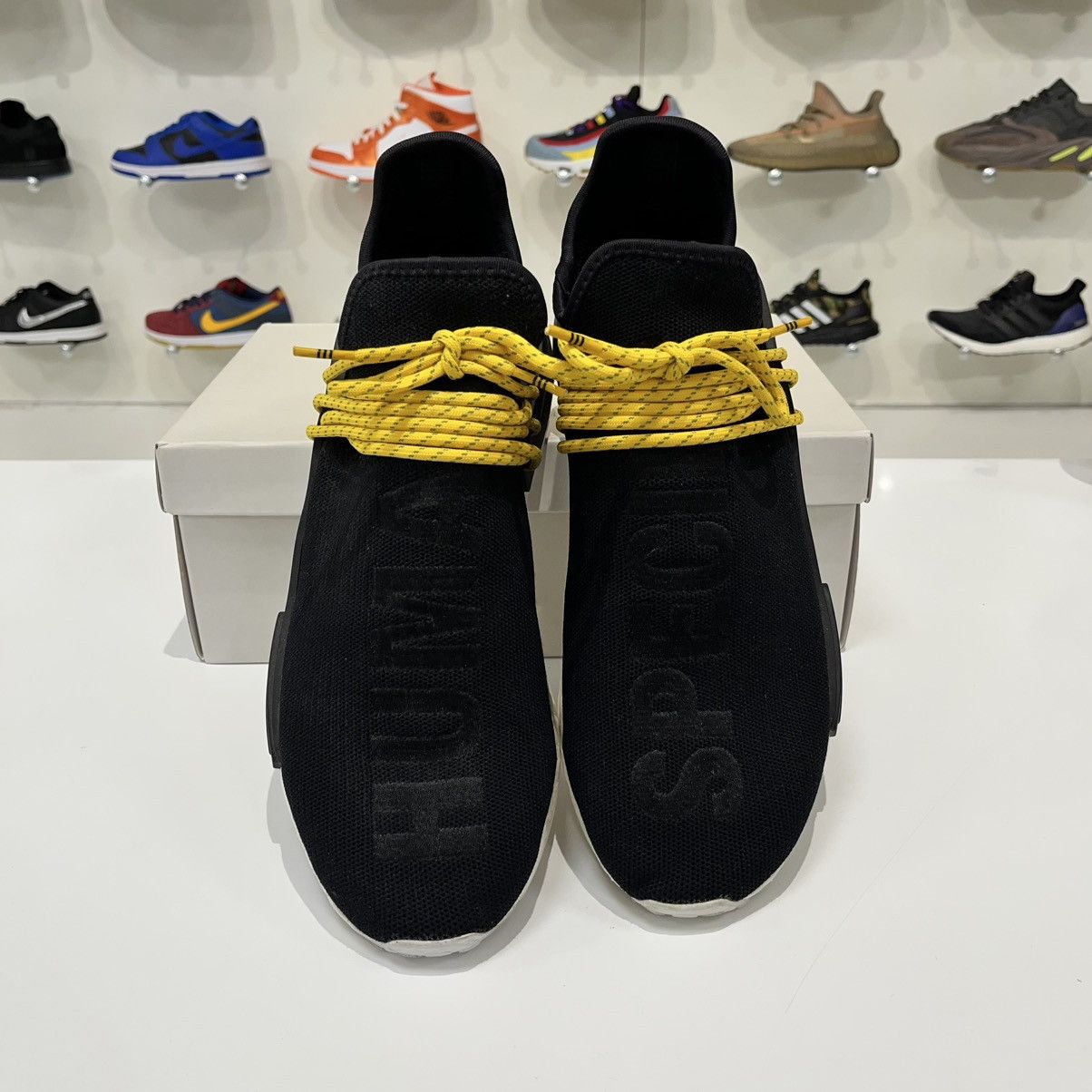 Adidas × Pharrell Adidas NMD HU Pharrell Human Species Black Size US 11 / EU 44 - 1 Thumbnail