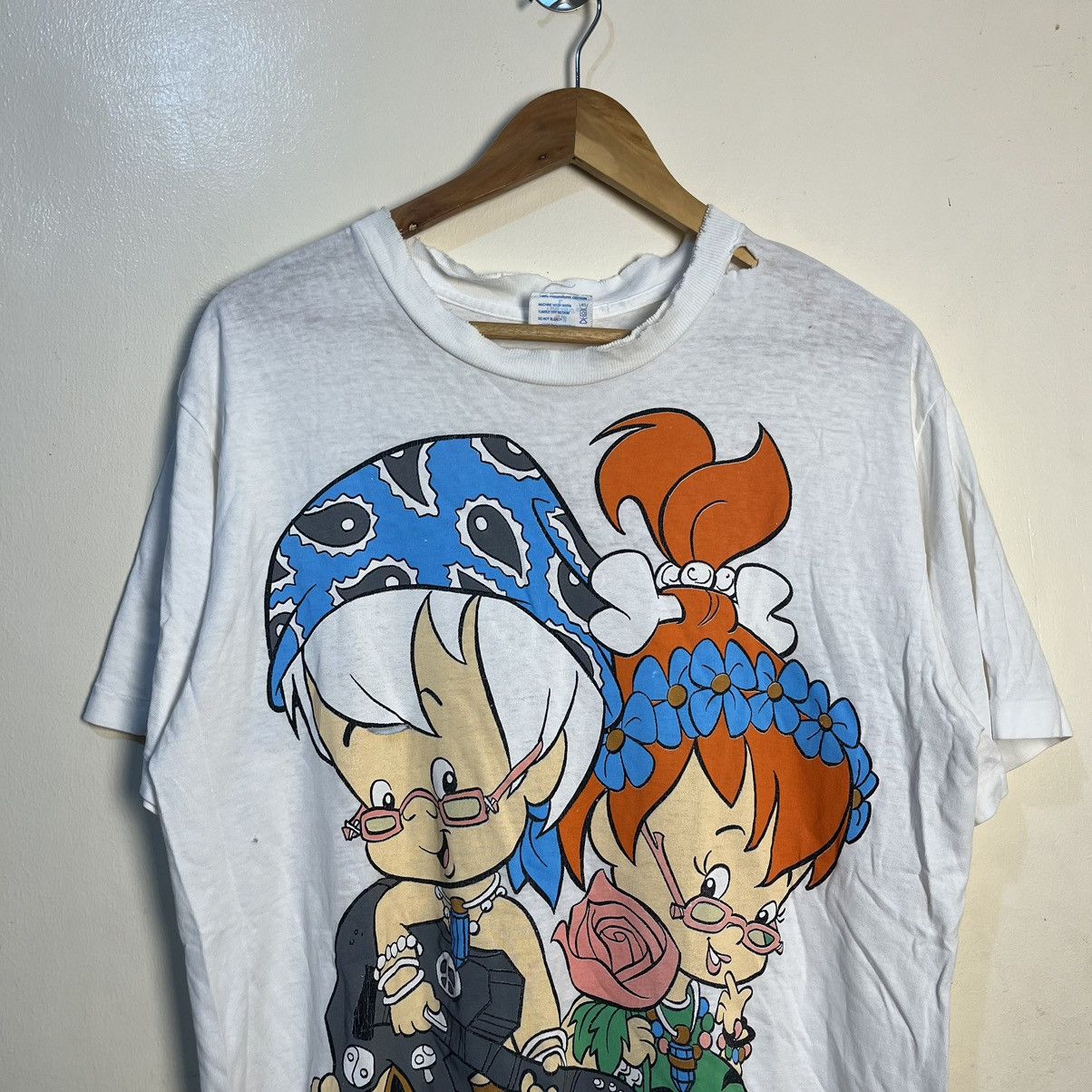 Vintage Vintage 90's Hanna Barbera The Flintstones Shirt Size US L / EU 52-54 / 3 - 2 Thumbnail