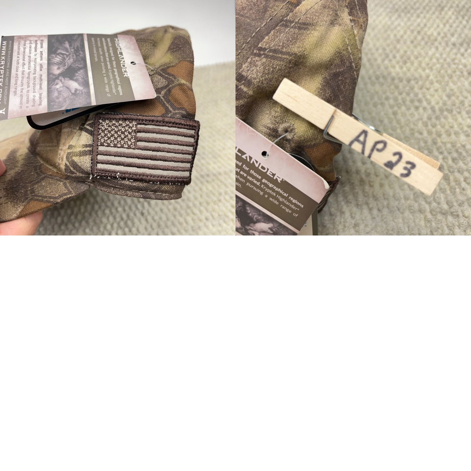 Vintage Allegheny Wood Products Hat Cap Kriptek Camo Strap Back Dad Hunting AWP Size ONE SIZE - 8 Thumbnail