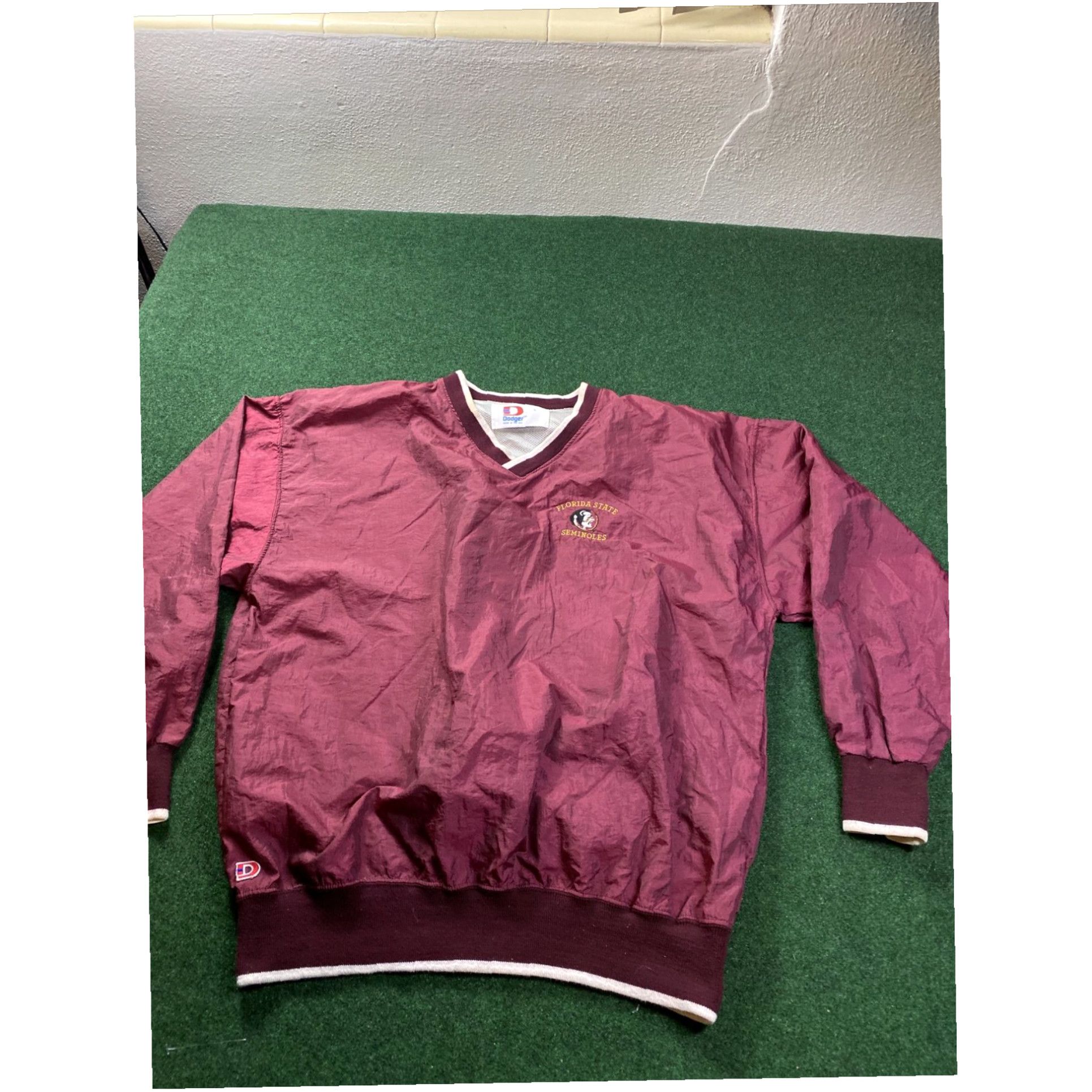 Vintage Vintage 90's Florida State Seminoles Garnet Windbreaker Sweater Sz Large Size US L / EU 52-54 / 3 - 2 Thumbnail