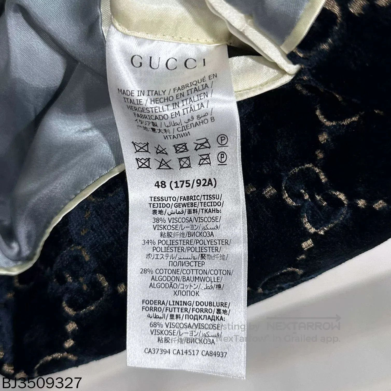 Gucci Gucci GG Monogram Velvet Blazer. Size US M / EU 48-50 / 2 - 5 Thumbnail