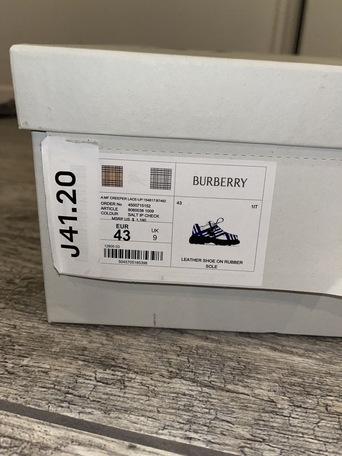 Burberry burberry ekd check print Size US 10.5 / EU 43-44 - 4 Thumbnail