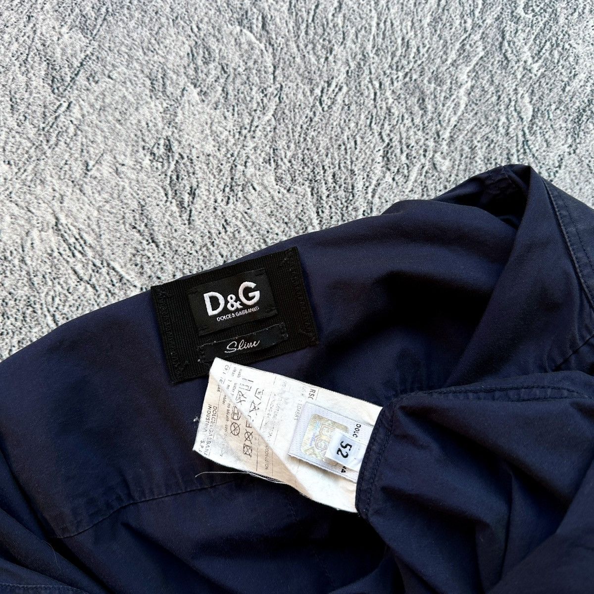Dolce & Gabbana Vintage Men’s Shirts Button Up Dolce&Gabbana Dark Blue Size US L / EU 52-54 / 3 - 9 Thumbnail