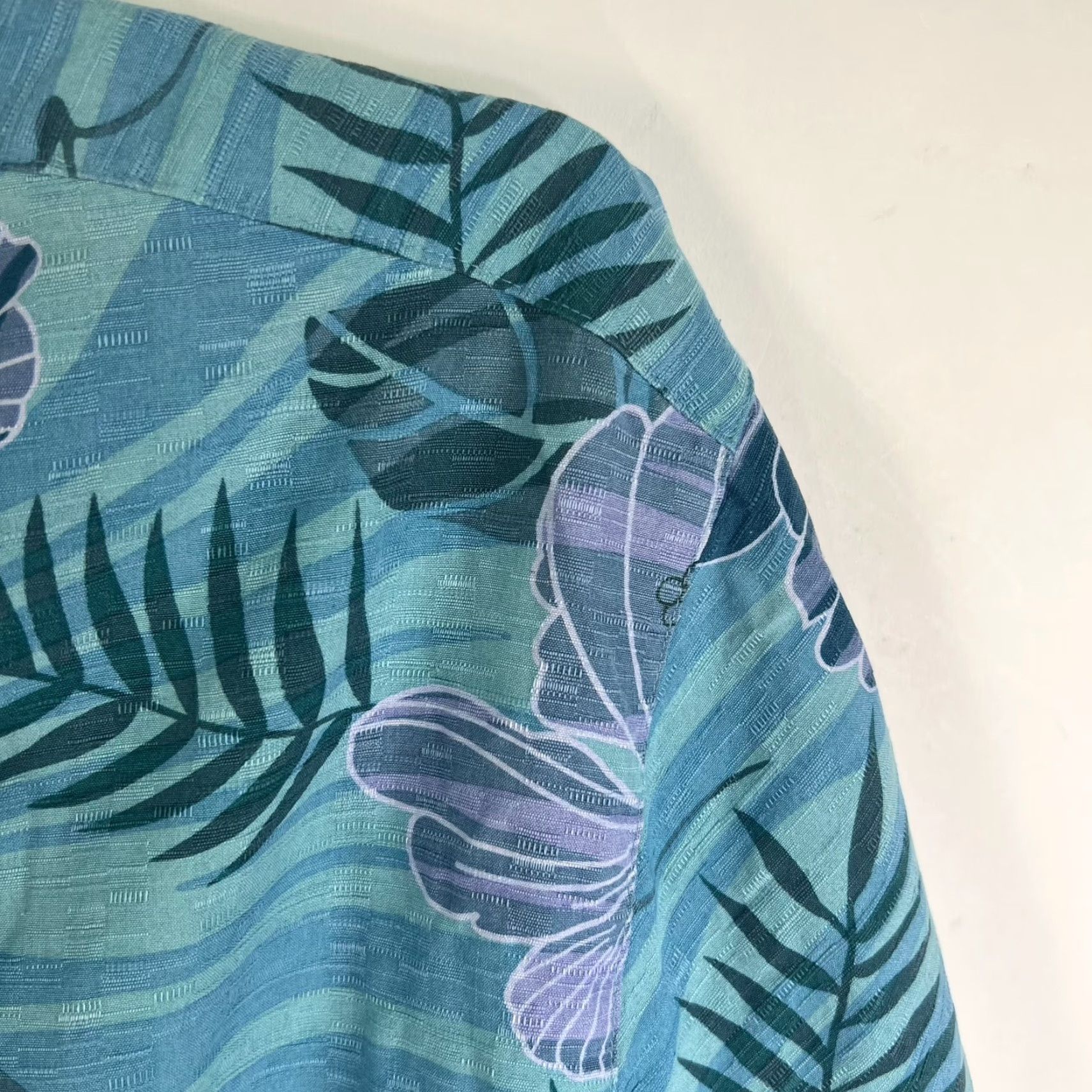Vintage Jamaica Jaxx Hawaiian Shirt XL Blue Floral Short Sleeve Men's 100% Silk Size US XL / EU 56 / 4 - 3 Thumbnail