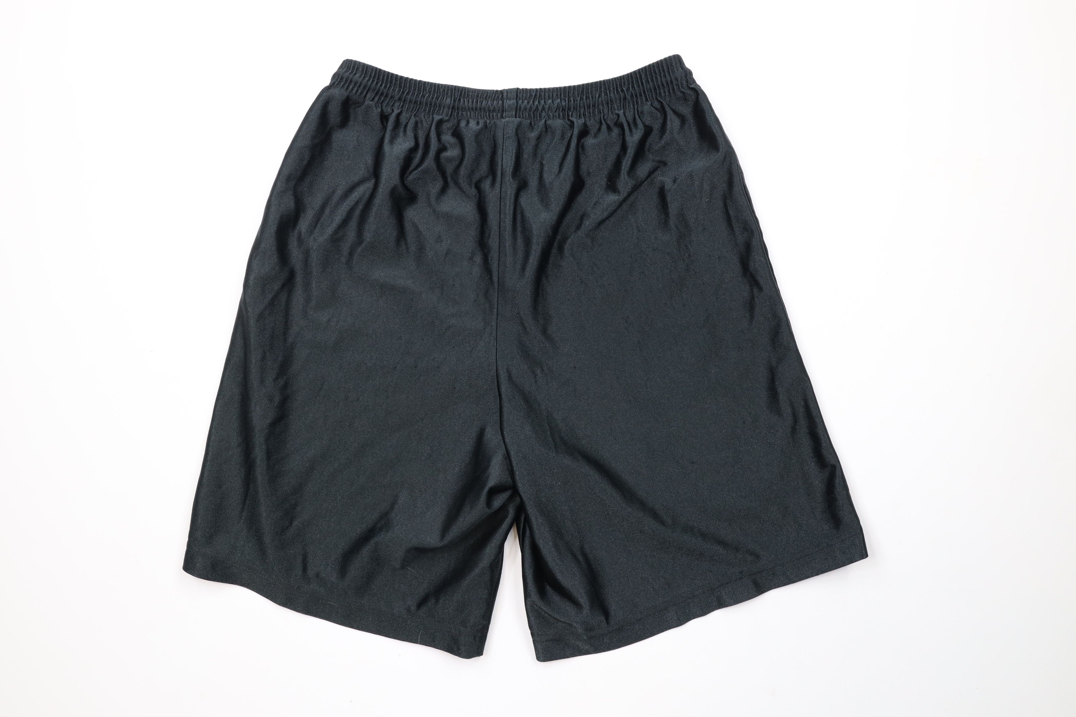 Vintage Vintage 90s Streetwear Silky Nylon Above Knee Shorts Black Size US 32 / EU 48 - 7 Thumbnail