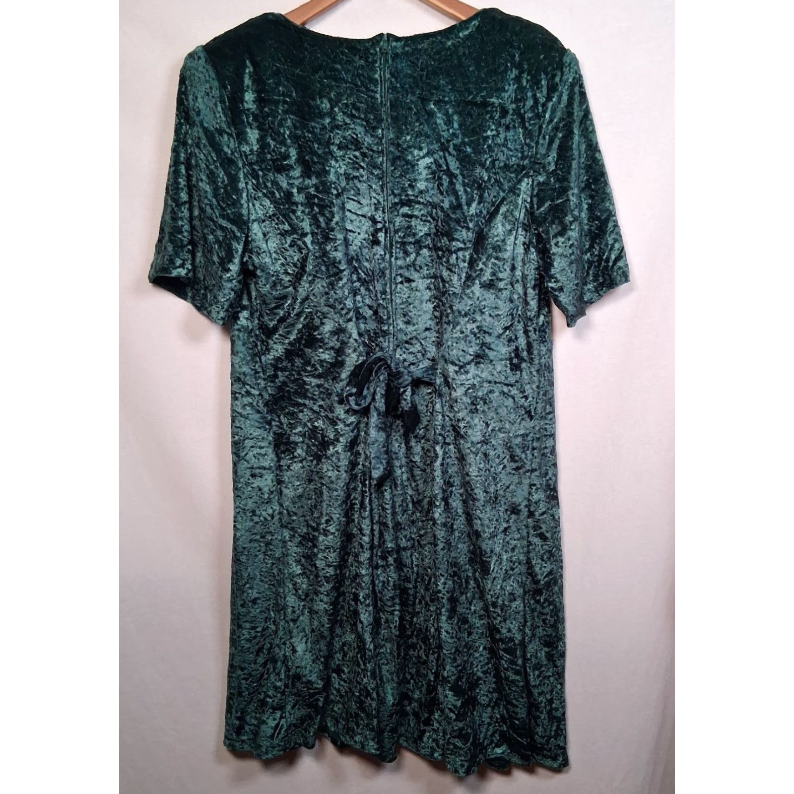 Velour Vintage Jamie Brooke Dress 16 Size 16 Green Velour Strappy Fairy Whimsical Size XXL / US 16-18 / IT 52-54 - 2 Thumbnail