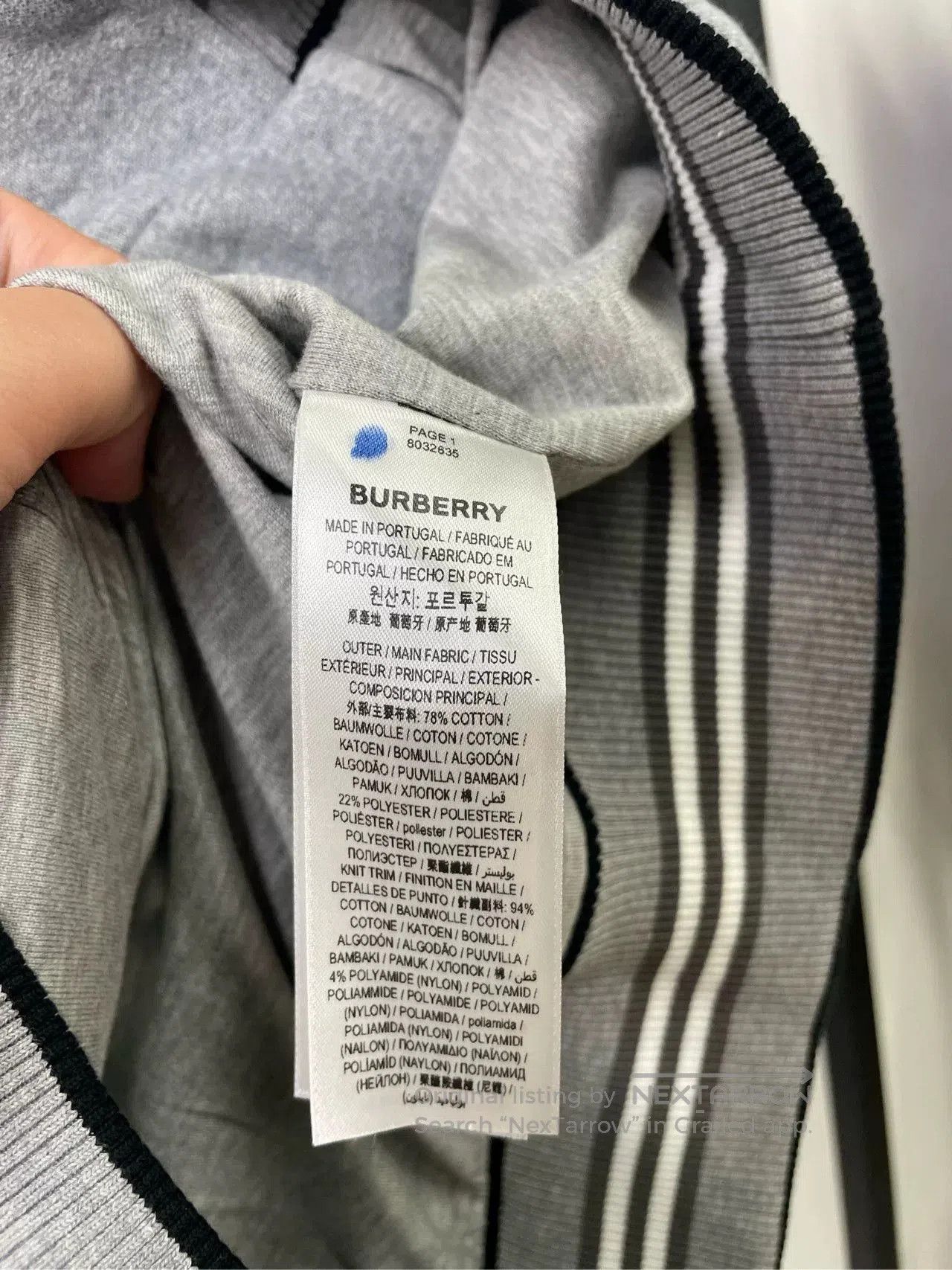 Burberry burberry logo baseball jacket in gray. Size US XXL / EU 58 / 5 - 4 Thumbnail
