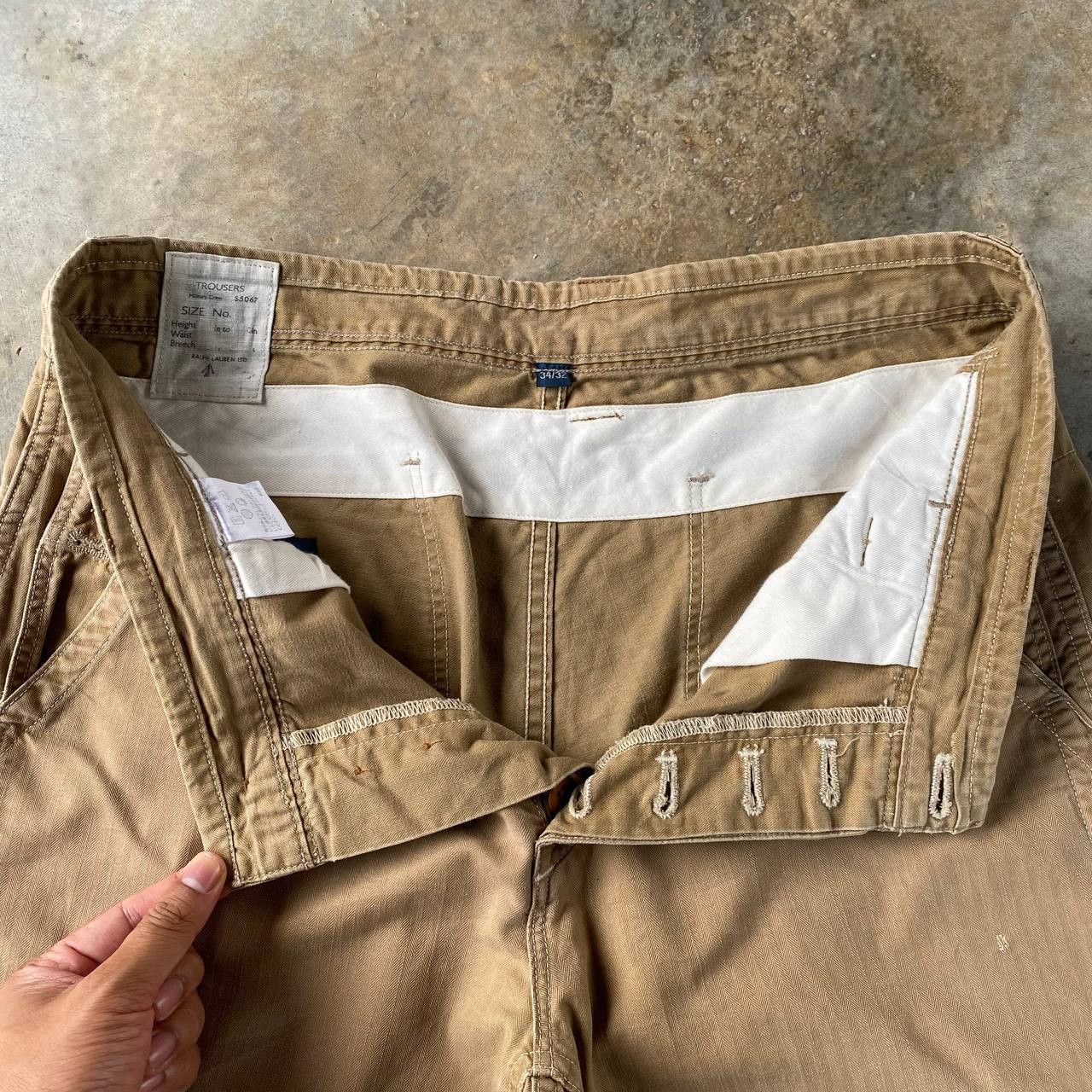 Polo Ralph Lauren VINTAGE POLO RALPH LAUREN CARPENTER MILITARY CARGO PANT Size US 34 / EU 50 - 10 Thumbnail