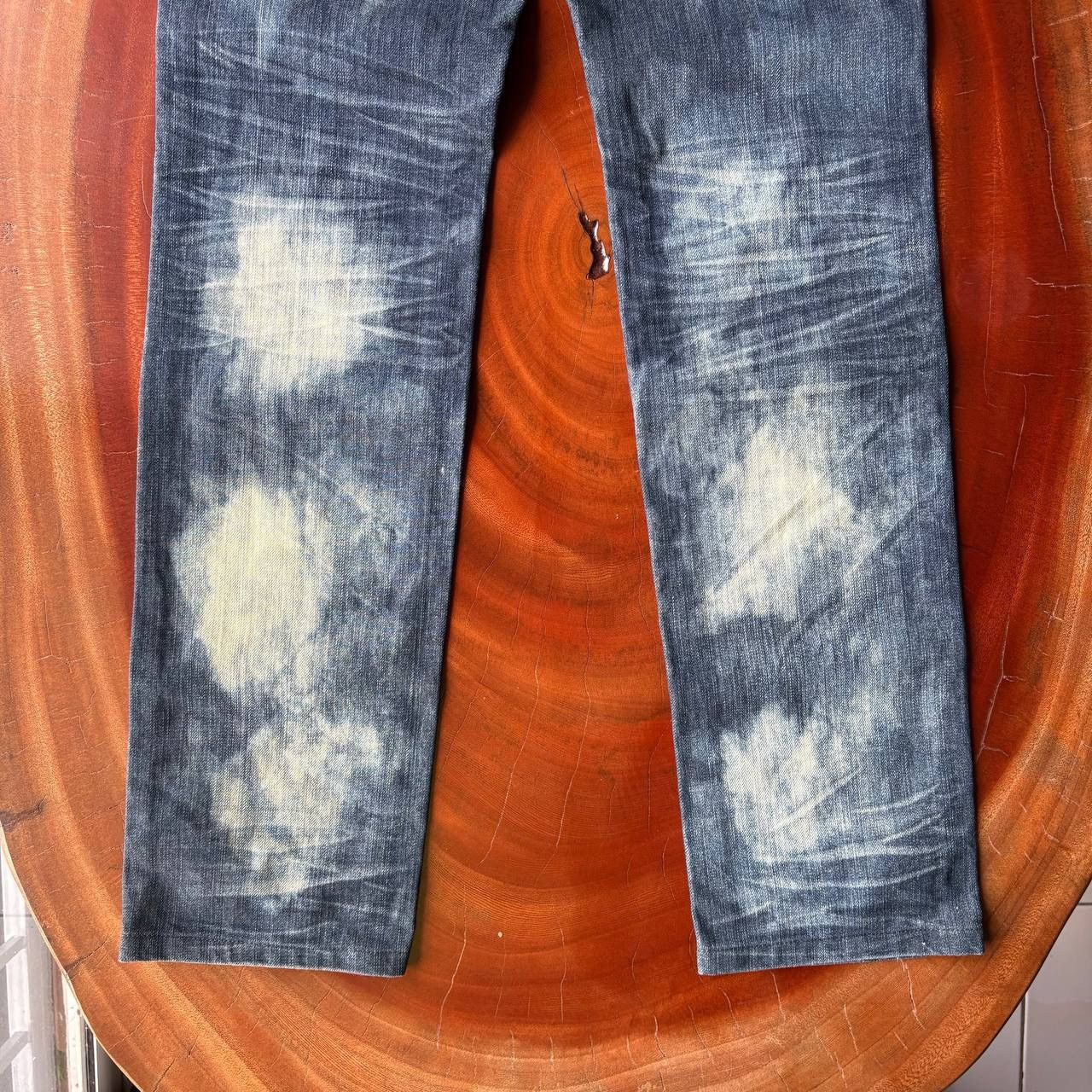 semanticdesign Semantic Design Acid Wash Bleach Dark Blue Jeans Pants Size US 32 / EU 48 - 6 Thumbnail
