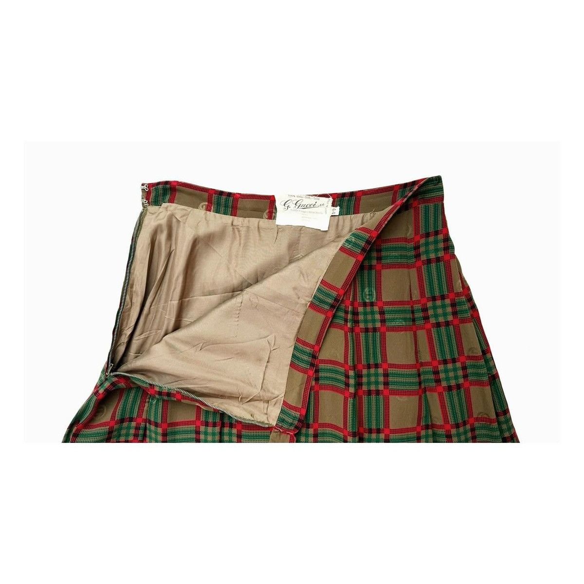 Gucci Vintage Gucci GG Logo Silk Skirt Size 26" / US 2 / IT 38 - 3 Thumbnail