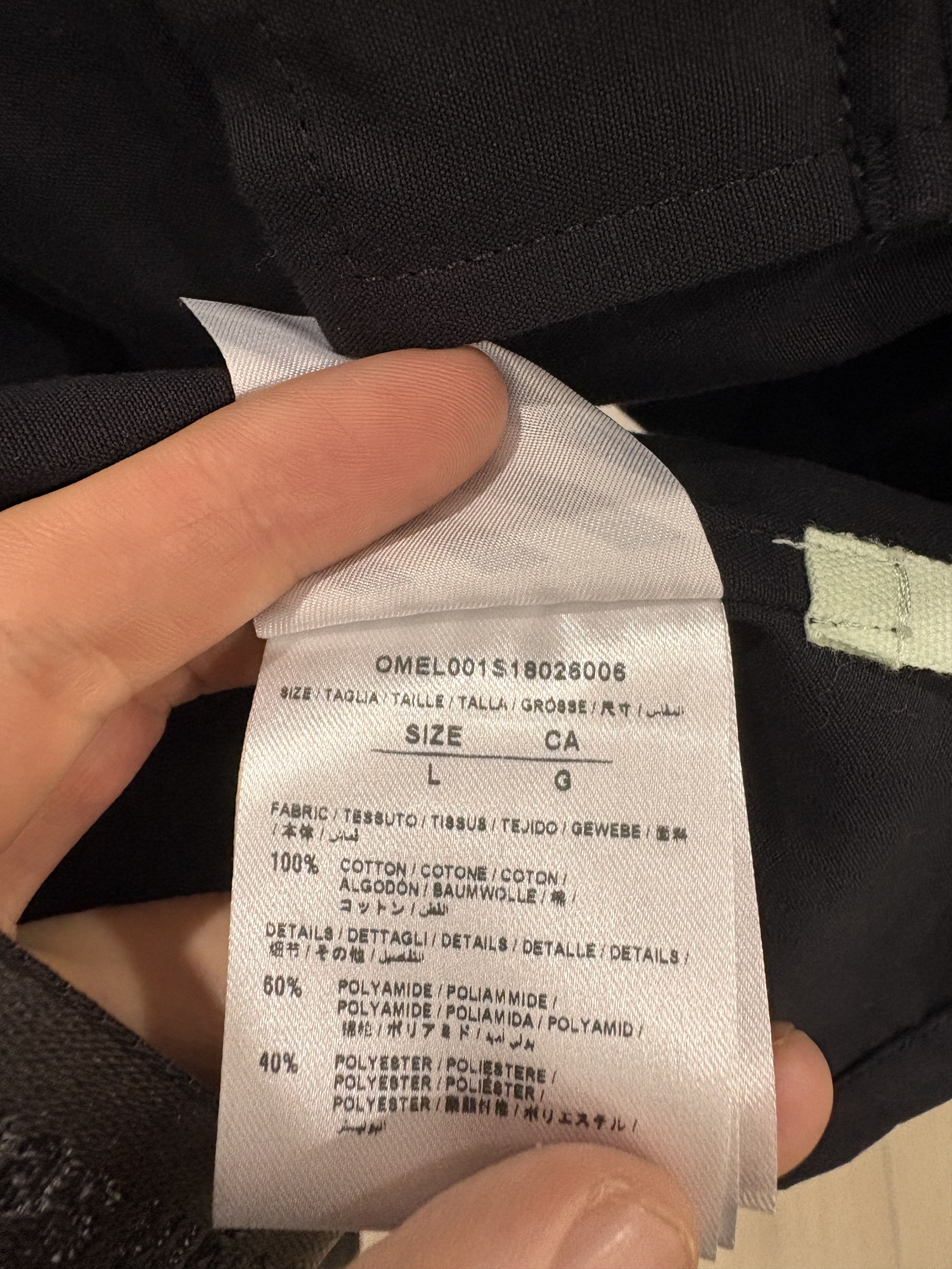 Off-White Off-White Firetape Printed Button Oversized Shirt Size US L / EU 52-54 / 3 - 9 Thumbnail