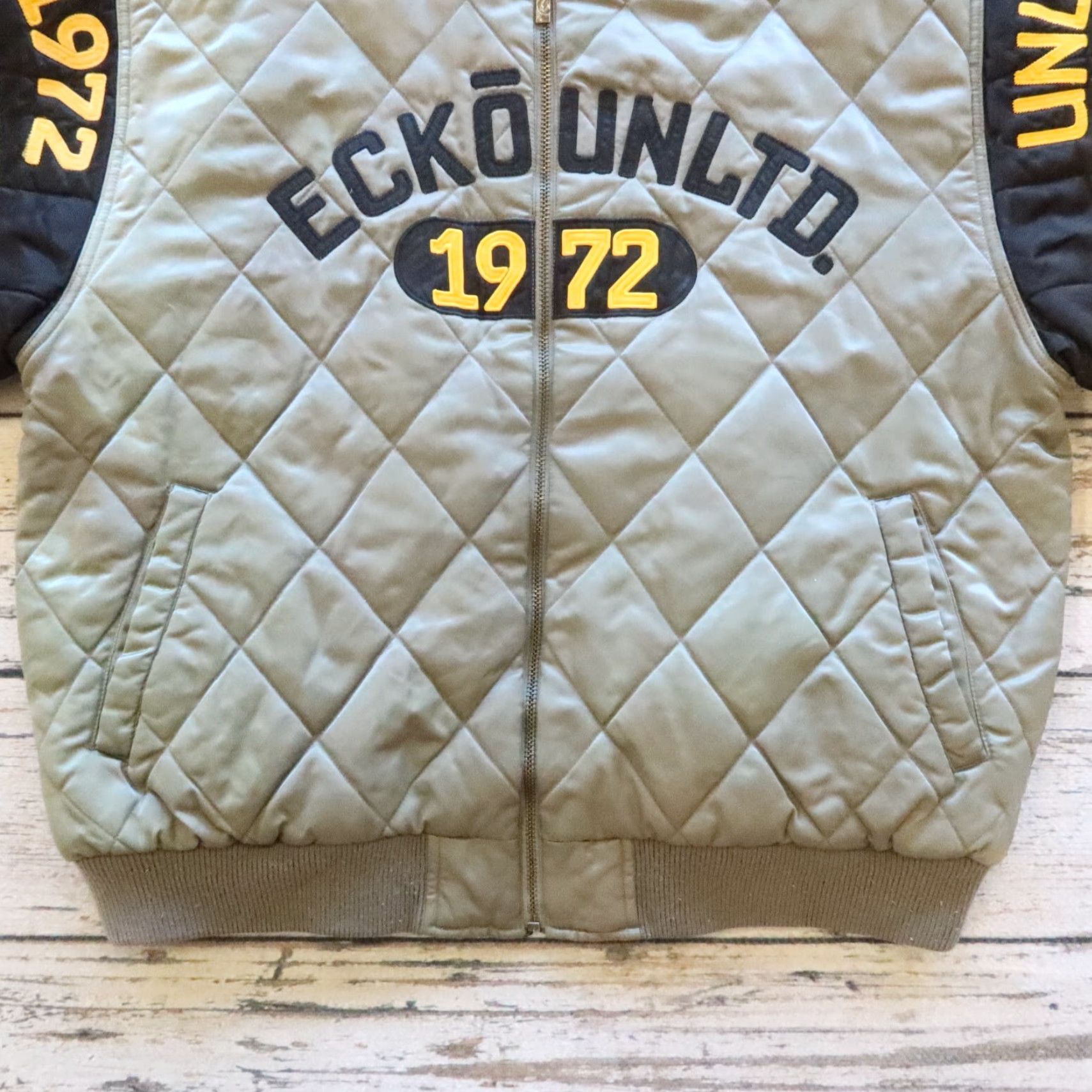 Ecko Unltd. VINTAGE Ecko Unltd. Reversible Quilted Bomber Jacket Men XL Gray/Navy Size US XL / EU 56 / 4 - 4 Thumbnail