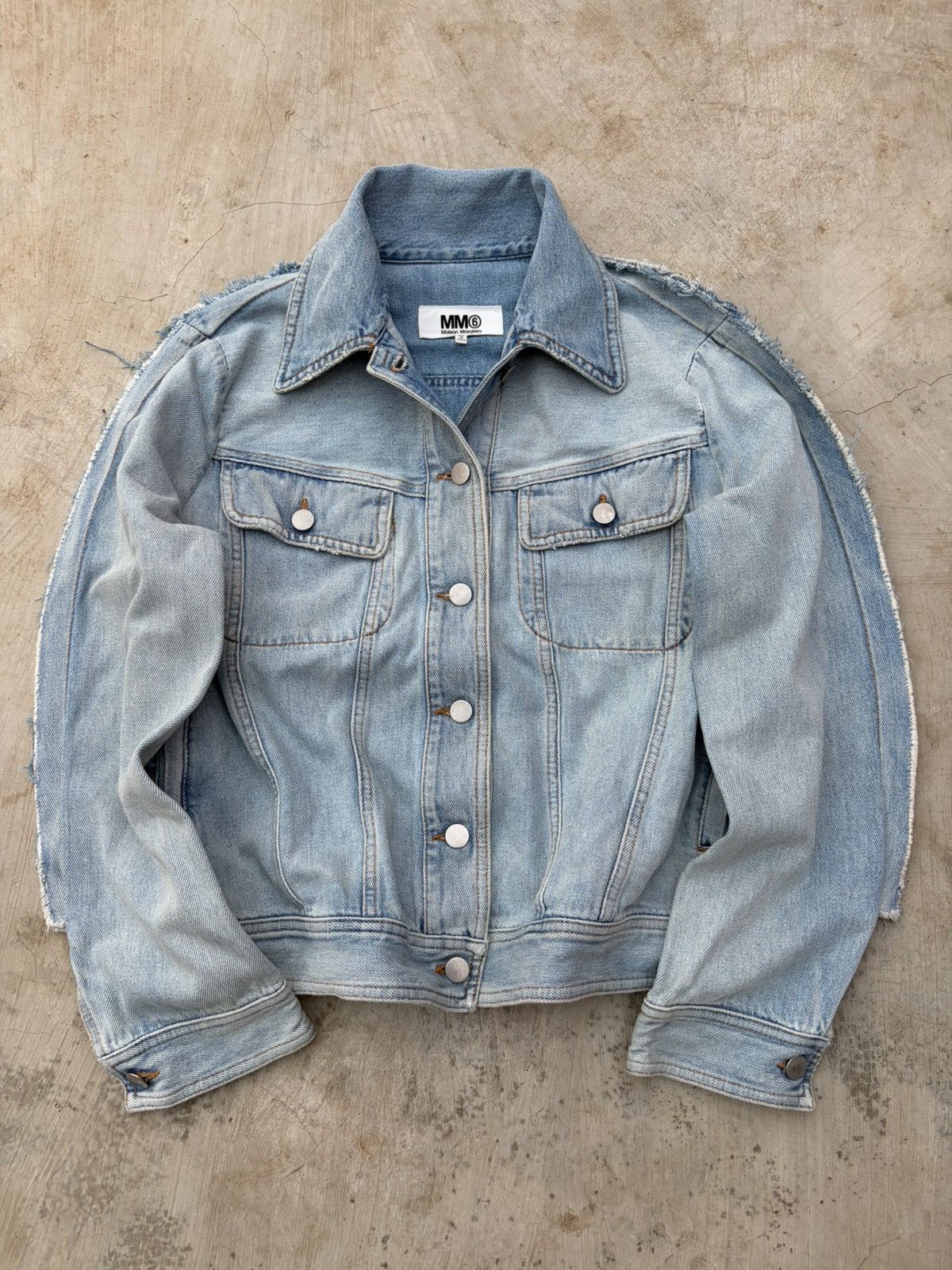 SS2017 Maison Margiela Two Tone Denim Jacket