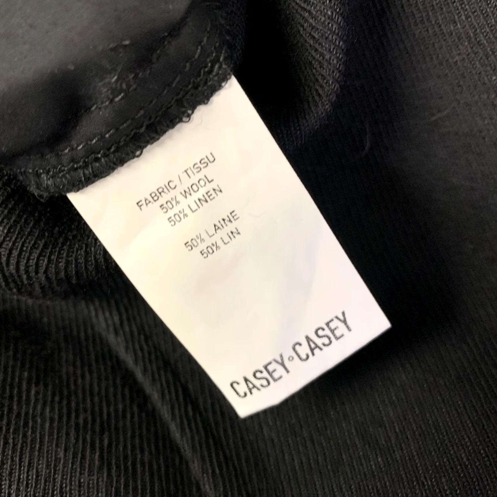 Casey Casey CASEY CASEY Black Wool Linen 3 button Jacket Size L Size L / US 10 / IT 46 - 6 Thumbnail