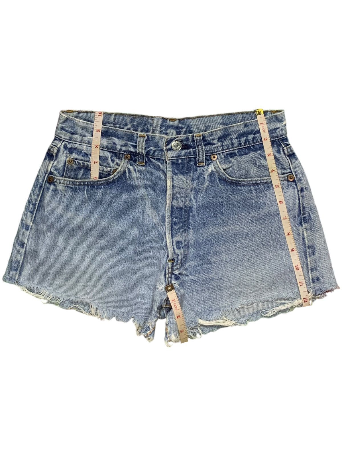 Levi's × Levi's Vintage Clothing Vintage 70s Levis 501 Faded Blue Wash Distressed Jean Shorts Size 28" / US 6 / IT 42 - 11 Thumbnail