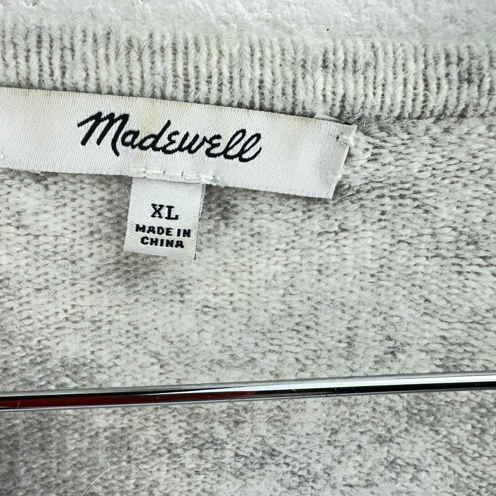 Madewell Madewell Cardigan Sweater Womens XL GREY Wool Alpaca Blend Size XL / US 12-14 / IT 48-50 - 8 Thumbnail