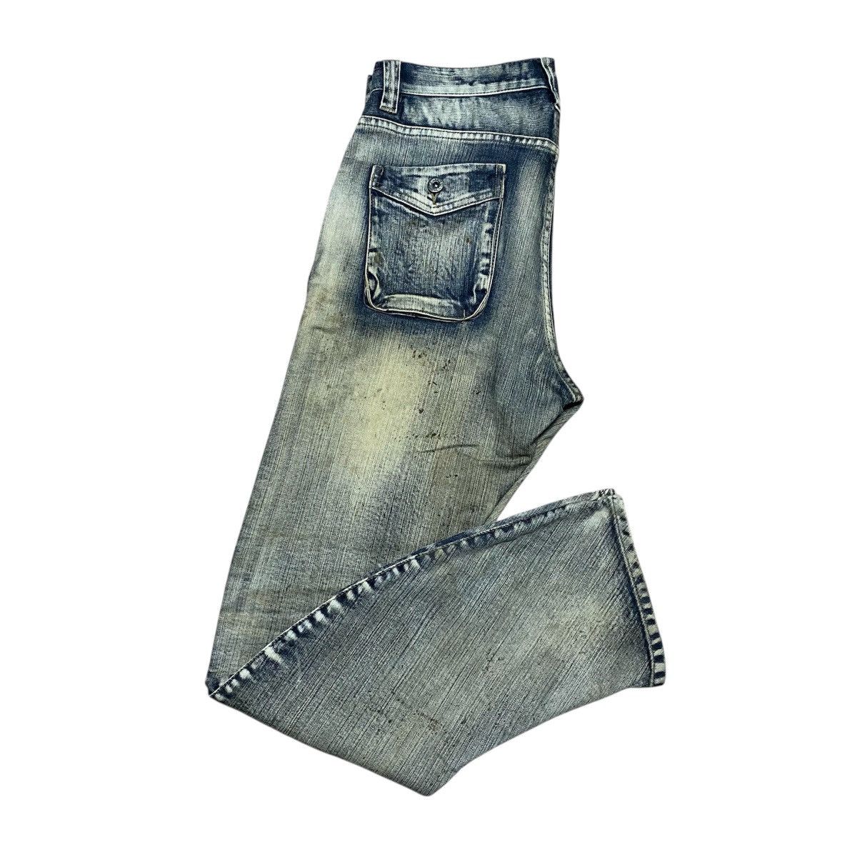 PPFM Rare‼️🔥Vintage PPFM Curved Leg Bondage Denim Pant Size US 32 / EU 48 - 3 Thumbnail