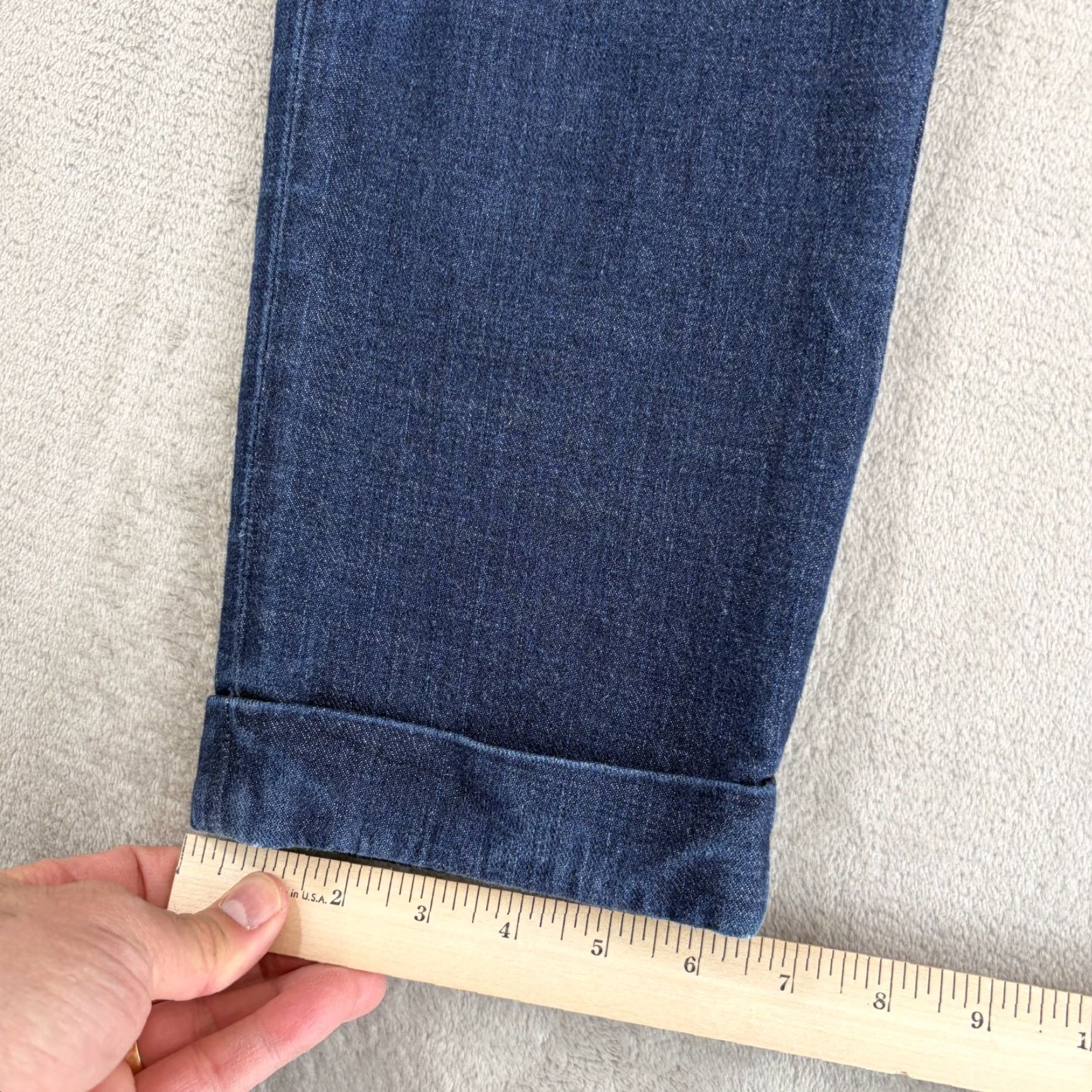 Polo Ralph Lauren Polo Ralph Lauren Jeans Blue Denim Women 8 Chino Trouser Cuffed Hem 27in Inseam Regular Rise 90s Pattern Pants Size 30" / US 8 / IT 44 - 6 Thumbnail