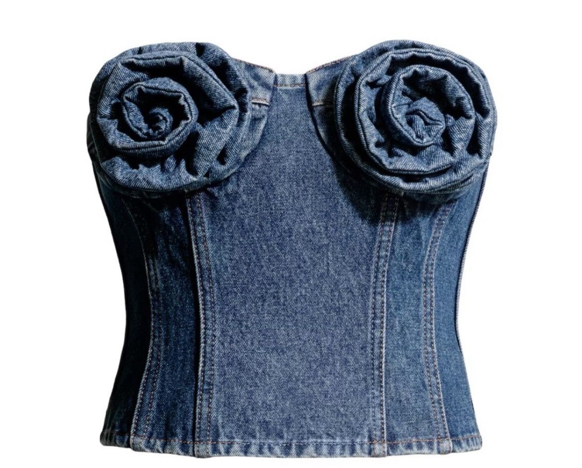 Magda Butrym Magda Butryn H&M bustier rosette top Size XXL / US 16-18 / IT 52-54 - 3 Thumbnail