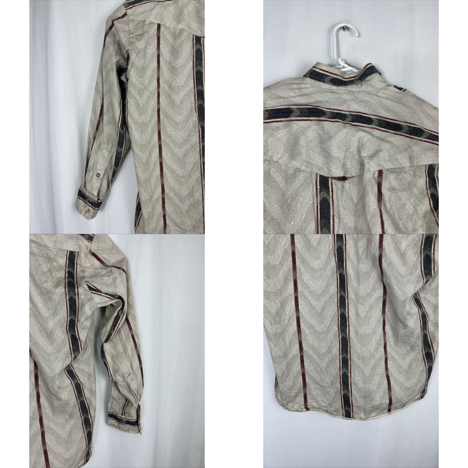 Roper Line Roo Roper Mens Large Striped Western Button-Up Shirt Size US L / EU 52-54 / 3 - 9 Thumbnail