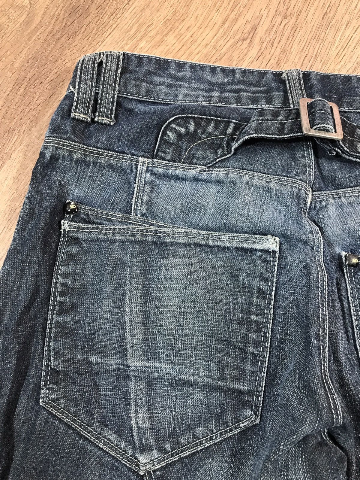 Japanese Brand × Vintage Vintage Double Knee Distressed Denim Pants Size US 30 / EU 46 - 12 Thumbnail