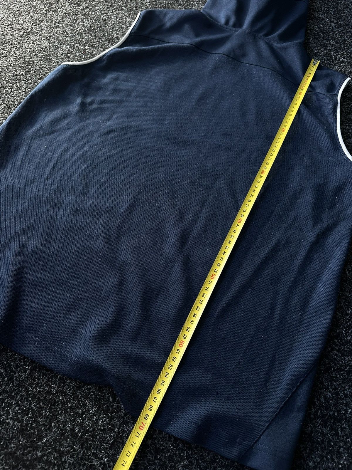 Nike × Vintage 🚨Vintage Nike Athletic y2k tank top Hoodie Hood big logo Size US L / EU 52-54 / 3 - 9 Thumbnail