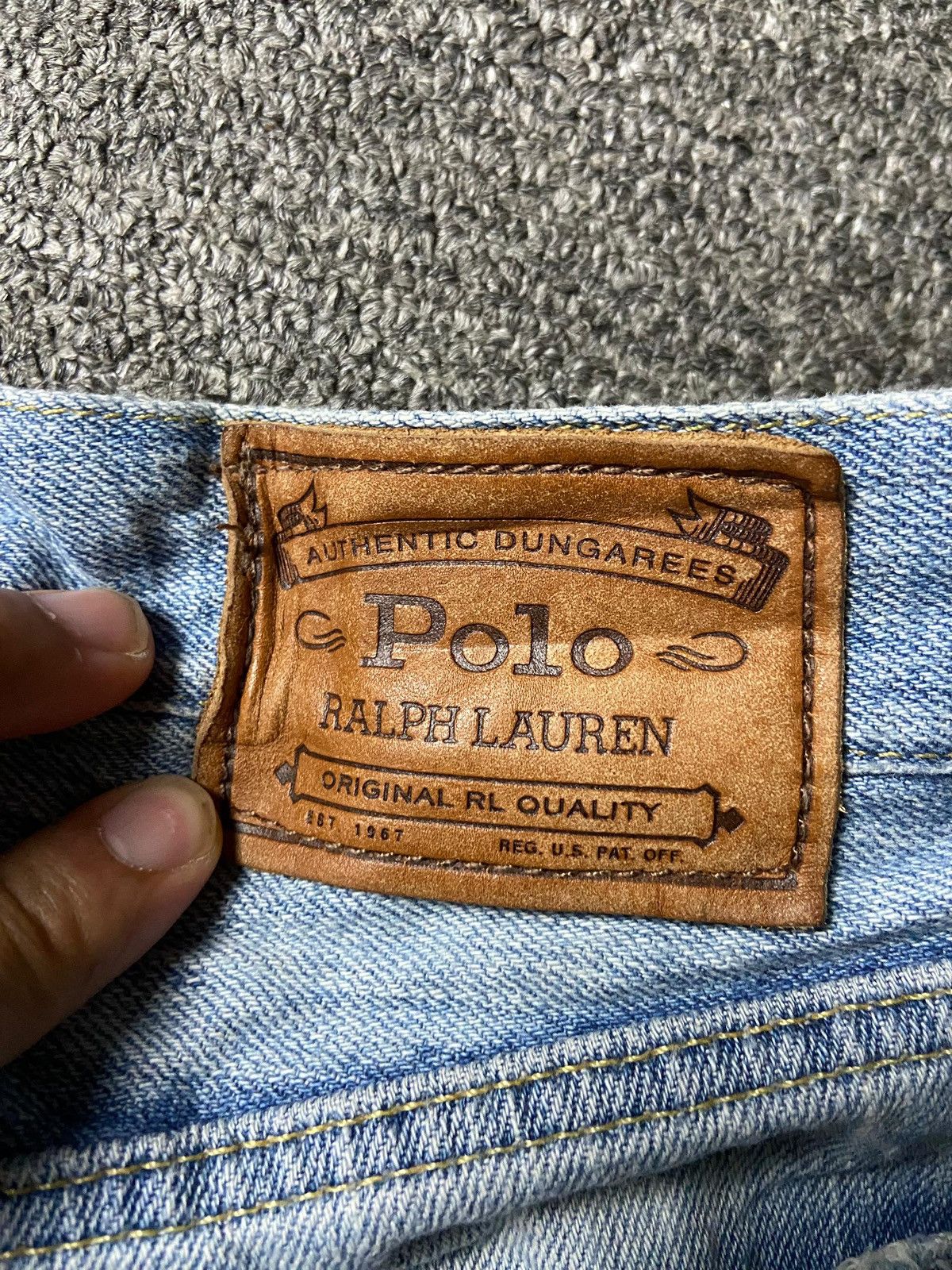 Polo Ralph Lauren Polo Ralph Lauren Authentic Dungarees Ripped Jeans (157) Size US 29 - 7 Thumbnail