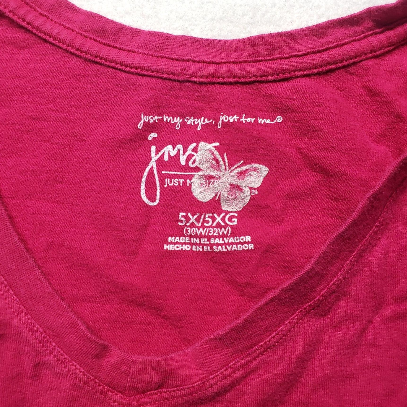 Vintage Just My Size Shirt Adult 5X Pink Tee T-Shirt Long Sleeve Women's Size XXL / US 16-18 / IT 52-54 - 2 Thumbnail