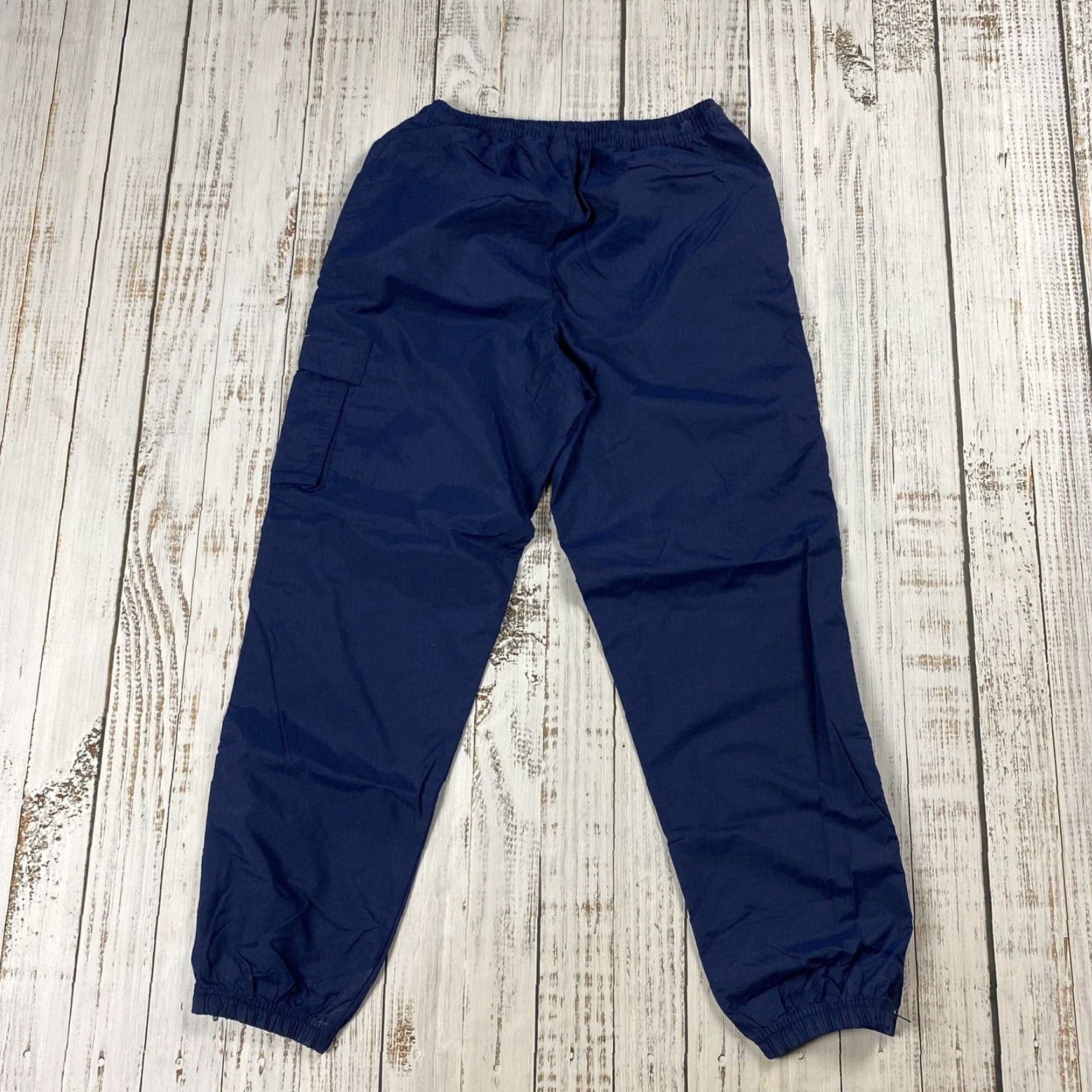 Nike VTG Nike Ripstop Navy Blue Cargo Jogger Pants Women M 30-34" Waist 30" Inseam 30" 90s Y2K Designer Pockets Zip Front Casual pants Size 32" / US 10 / IT 46 - 6 Thumbnail