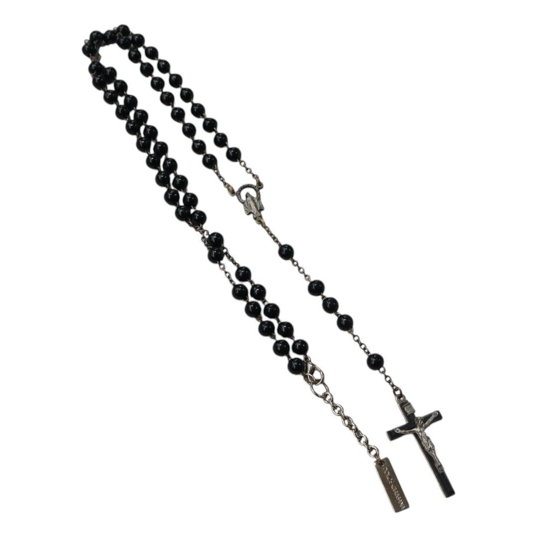 DOLCE & GABBANA Rosaria Silver Rosary Necklace
