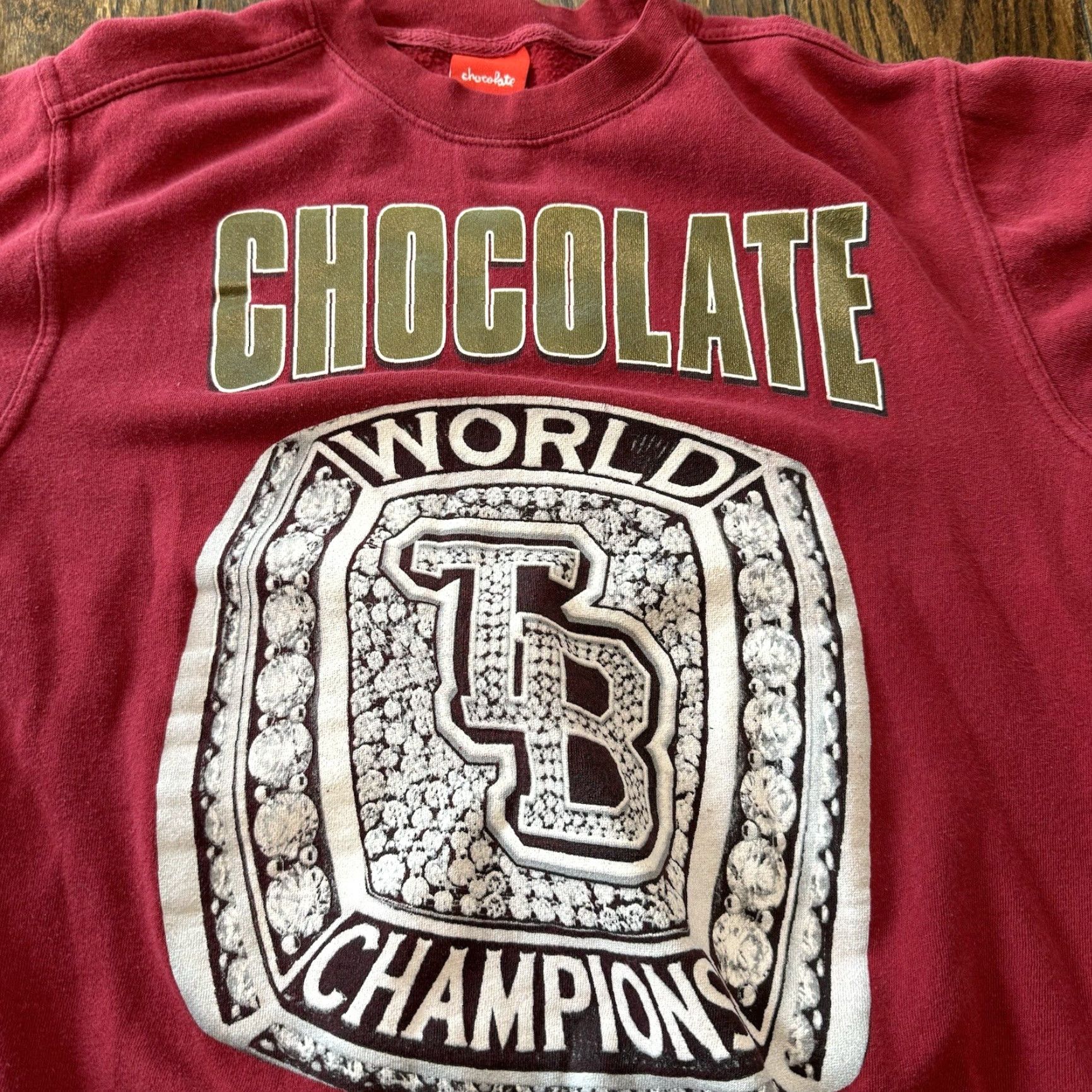 CHOCOOLATE VINTAGE Chocolate Skateboards World Champions Red Crewneck Sweatshirt Men Medium Size US M / EU 48-50 / 2 - 3 Thumbnail