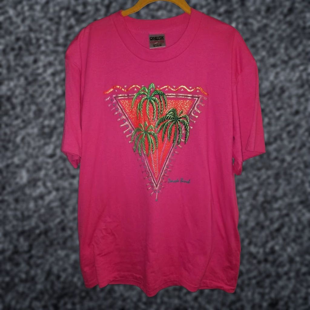 Vintage Oneita Mens Extra Large XL Vintage Power-T Dorado Beach Puff Graphic T Shirt Size US XL / EU 56 / 4 - 1 Thumbnail