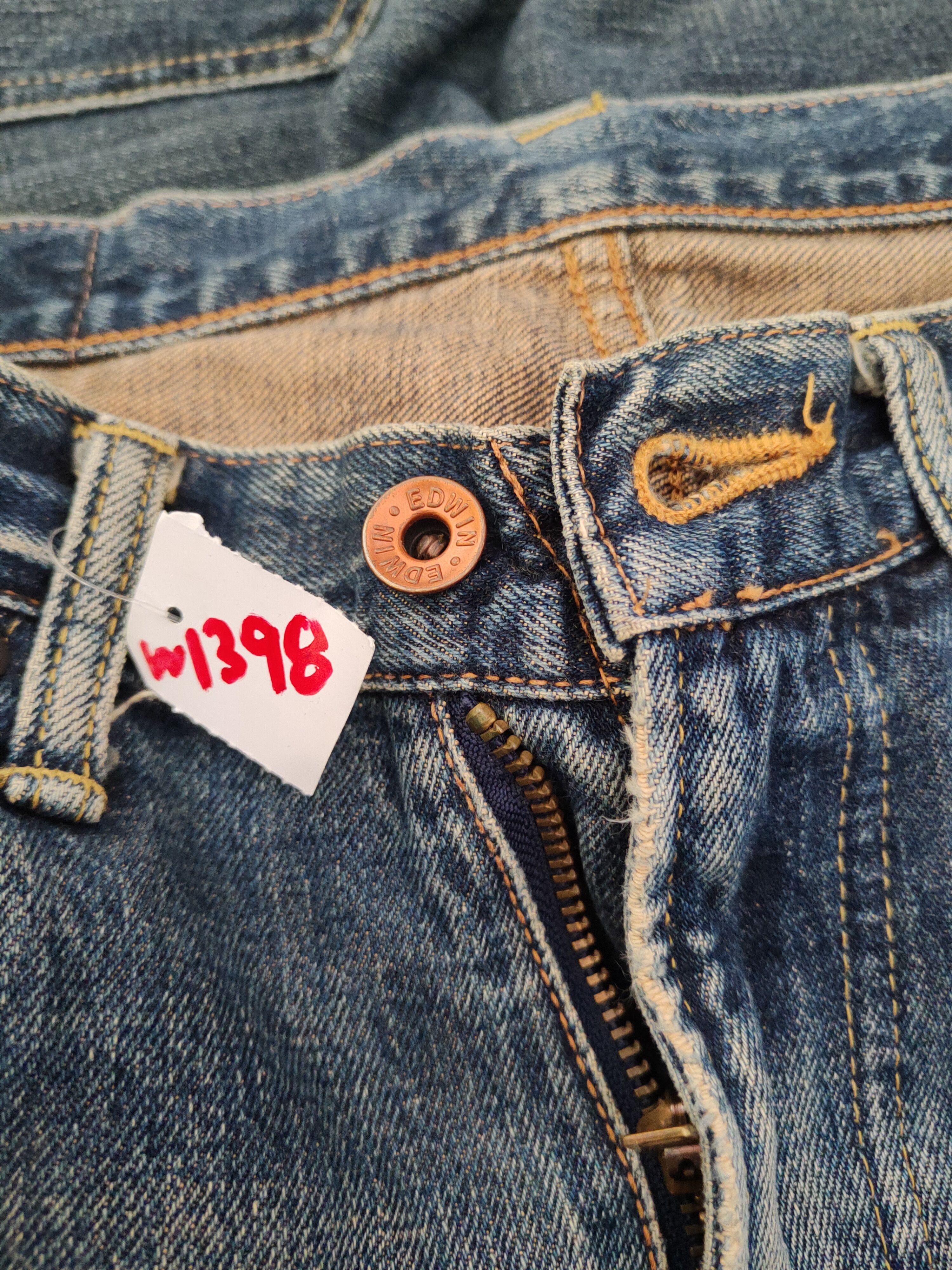 Edwin Edwin selvedge Distressed Ripped denim Jeans #W1398 Size US 32 / EU 48 - 17 Thumbnail