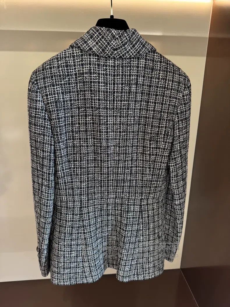 Chanel Chanel Black and silver woven black pearl tweed coat Size XS / US 0-2 / IT 36-38 - 8 Thumbnail