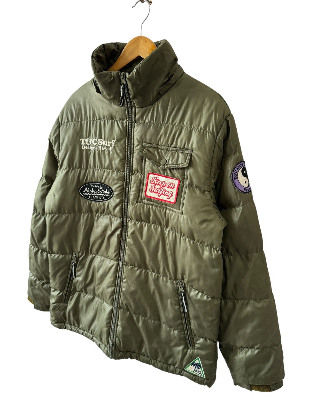 Japanese Brand Vintage T&C Surf Patches Puffer Jacket Hooded Size US L / EU 52-54 / 3 - 3 Thumbnail