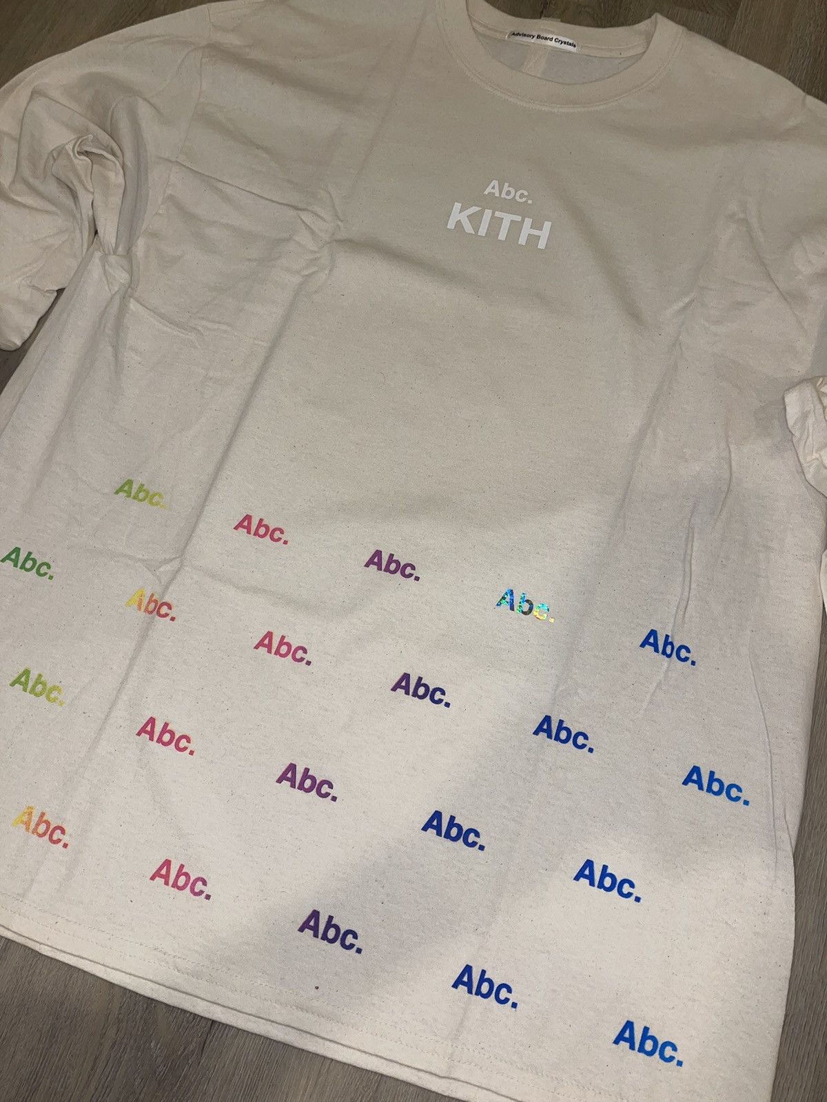 image of Advisory Board Crystals x Kith Abc Diagram Tee in Tan, Men's (Size XL)