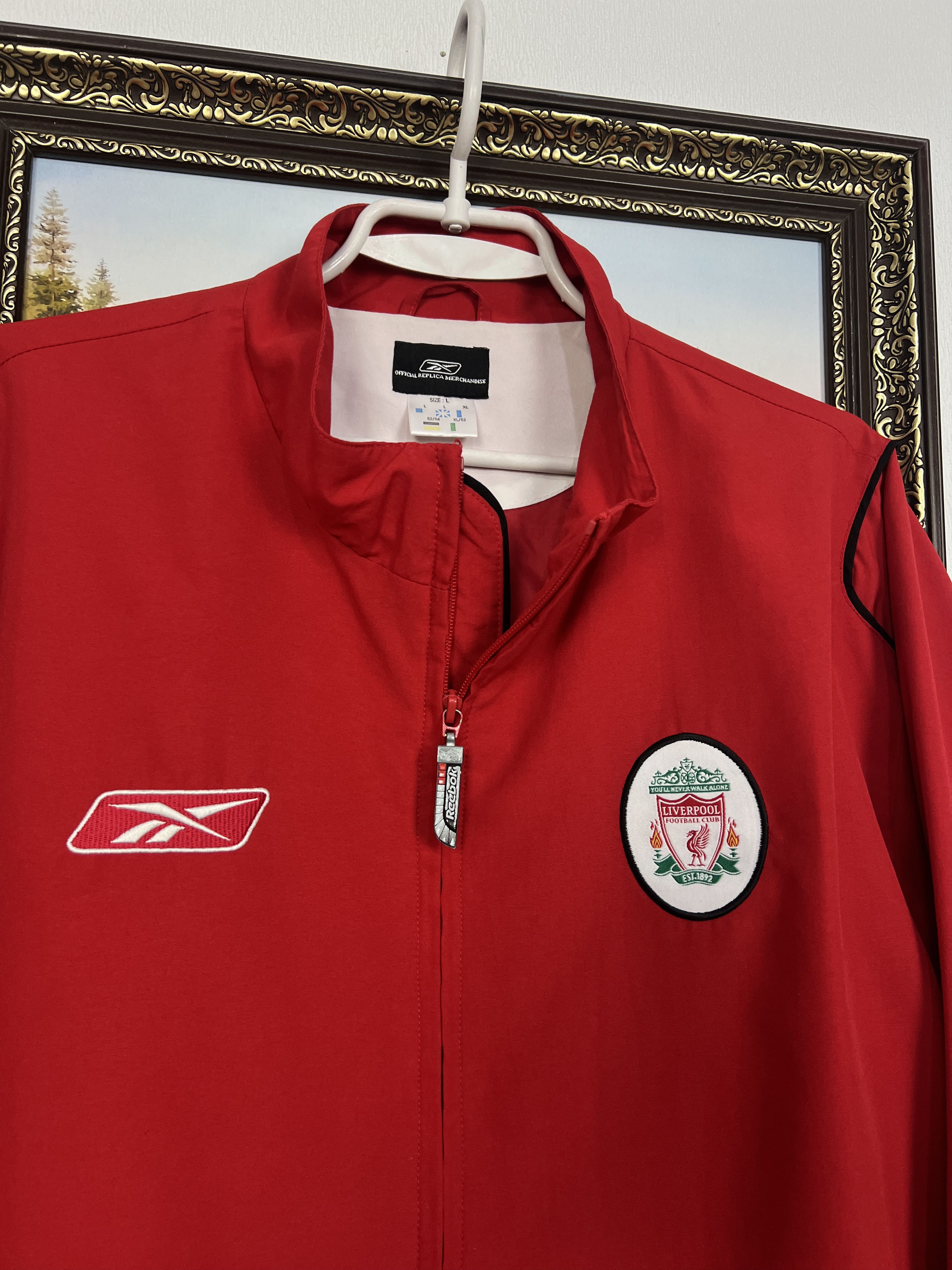 Reebok Vintage Liverpool Football Train Jacket Soccer Track Top Zip Size US L / EU 52-54 / 3 - 3 Thumbnail